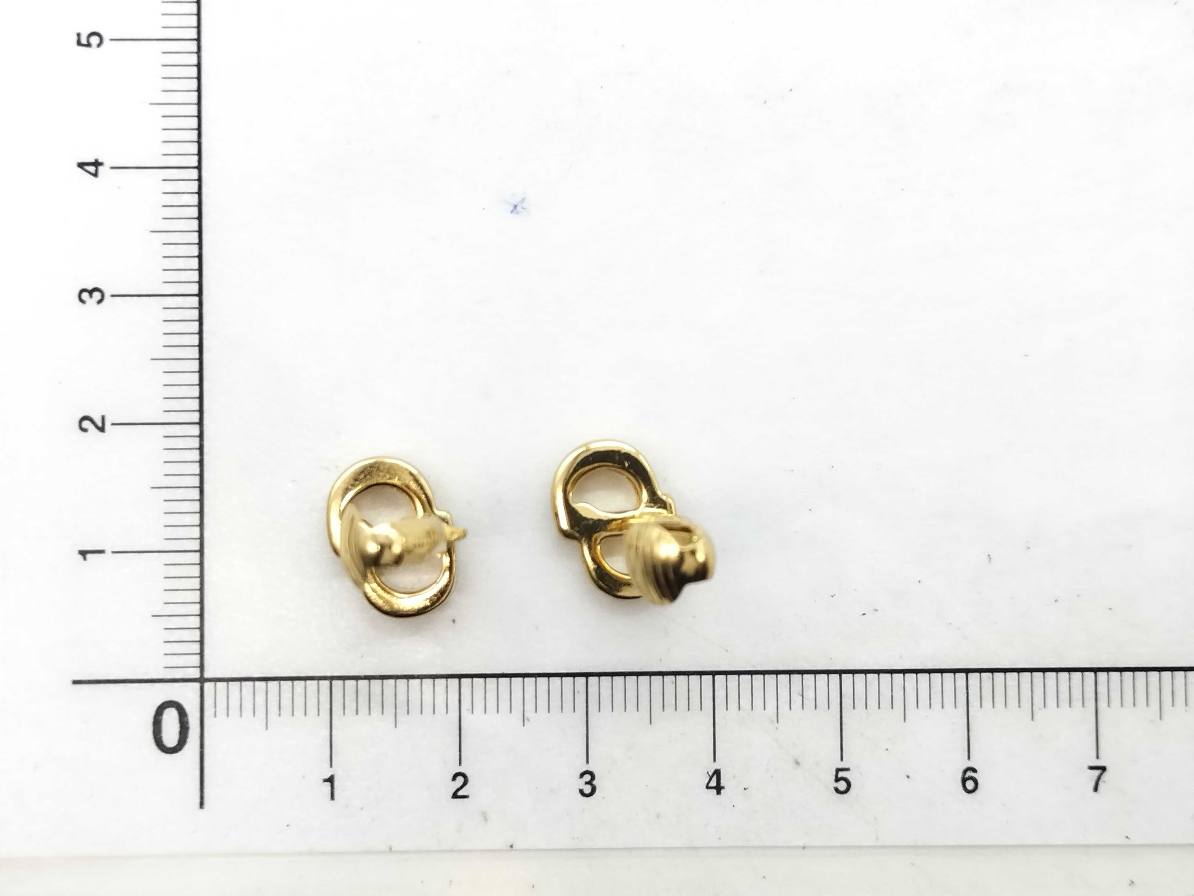 Gold Logo Earrings — view 6