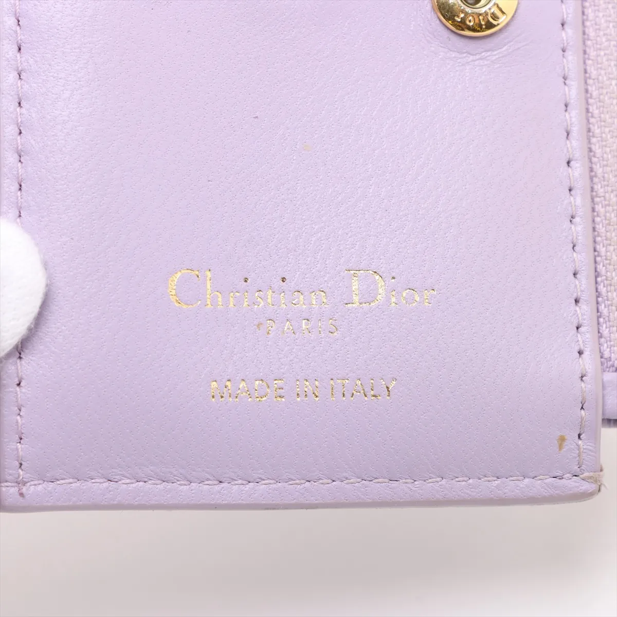 Lady Dior Cannage Dahlia Leather Compact Wallet Purple Jolie — view 6