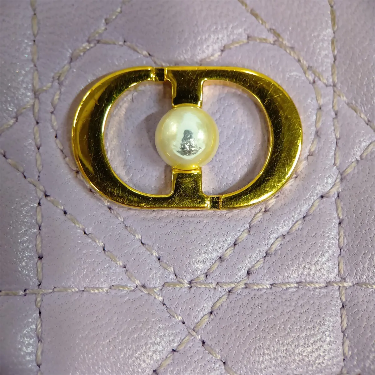 Lady Dior Cannage Dahlia Leather Compact Wallet Purple Jolie — view 8