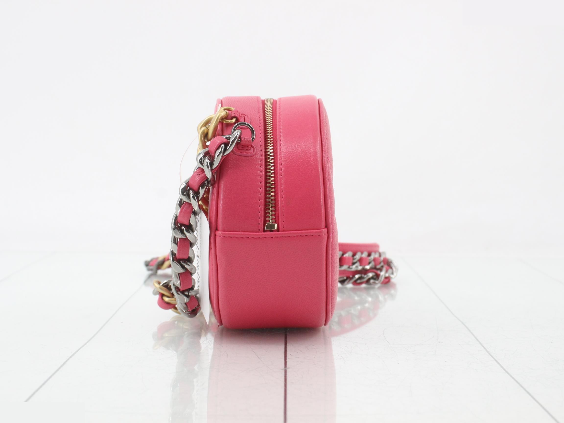 Lambskin Circle Chain Shoulder Bag — view 3