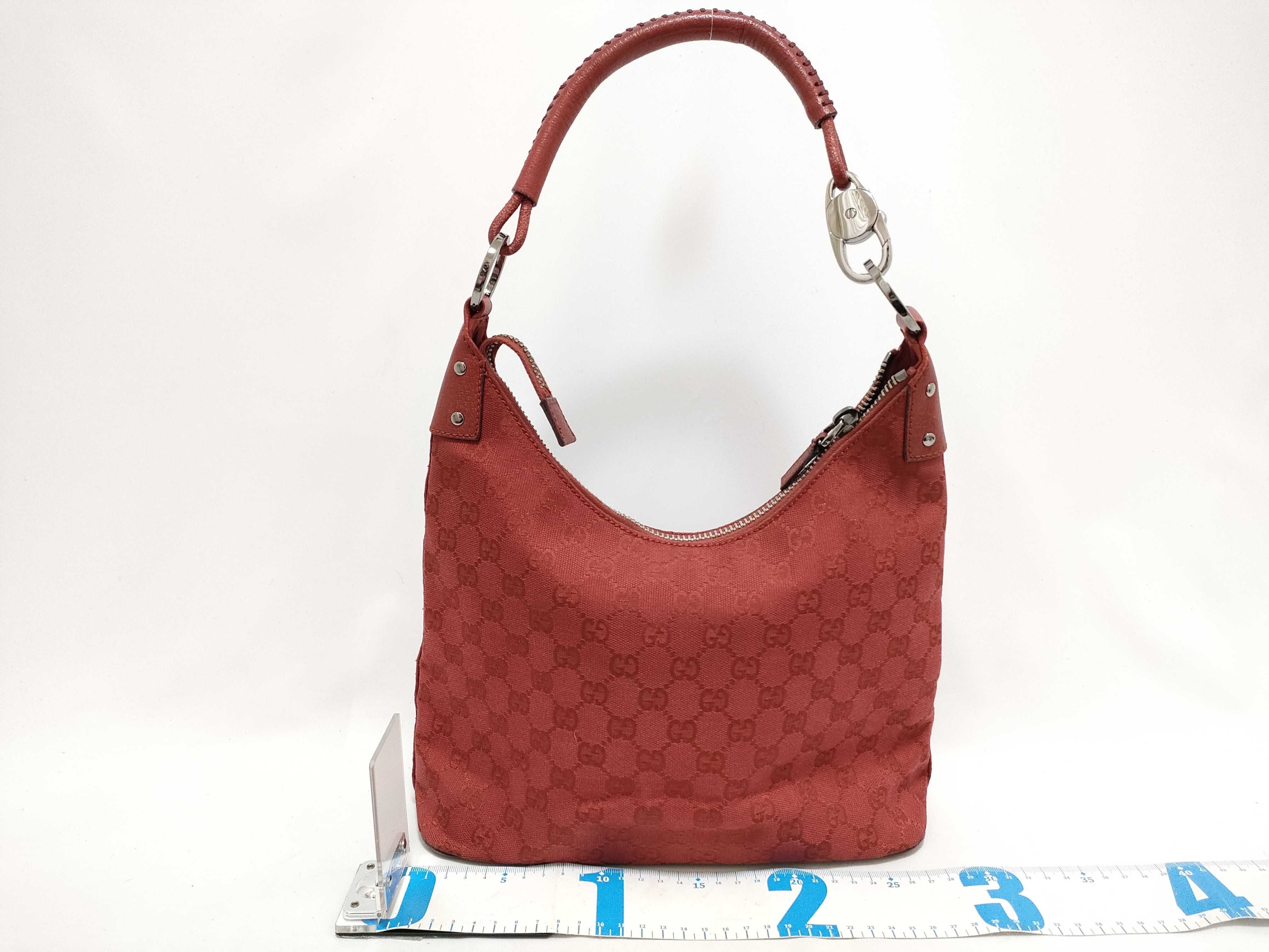 GG Canvas One-Shoulder Bag (Red) — view 2