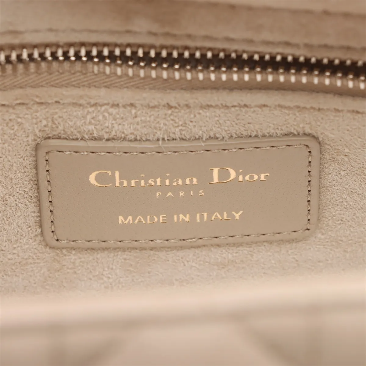 Cannage Lady Dior Leather 2-Way Handbag, Beige — view 11