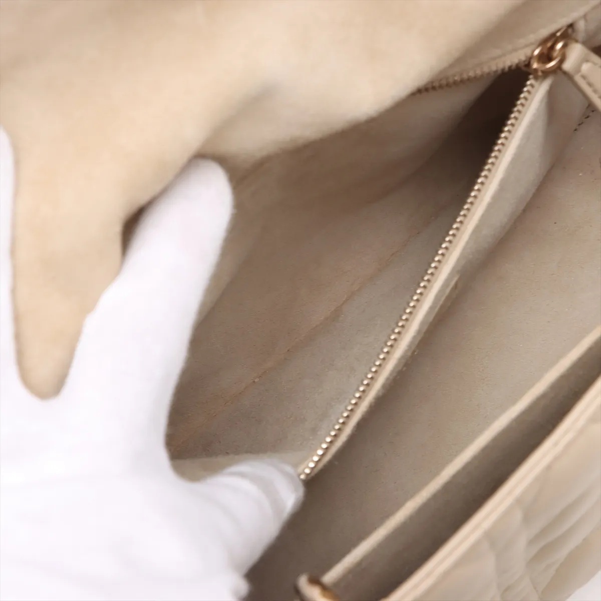 Cannage Lady Dior Leather 2-Way Handbag, Beige — view 10