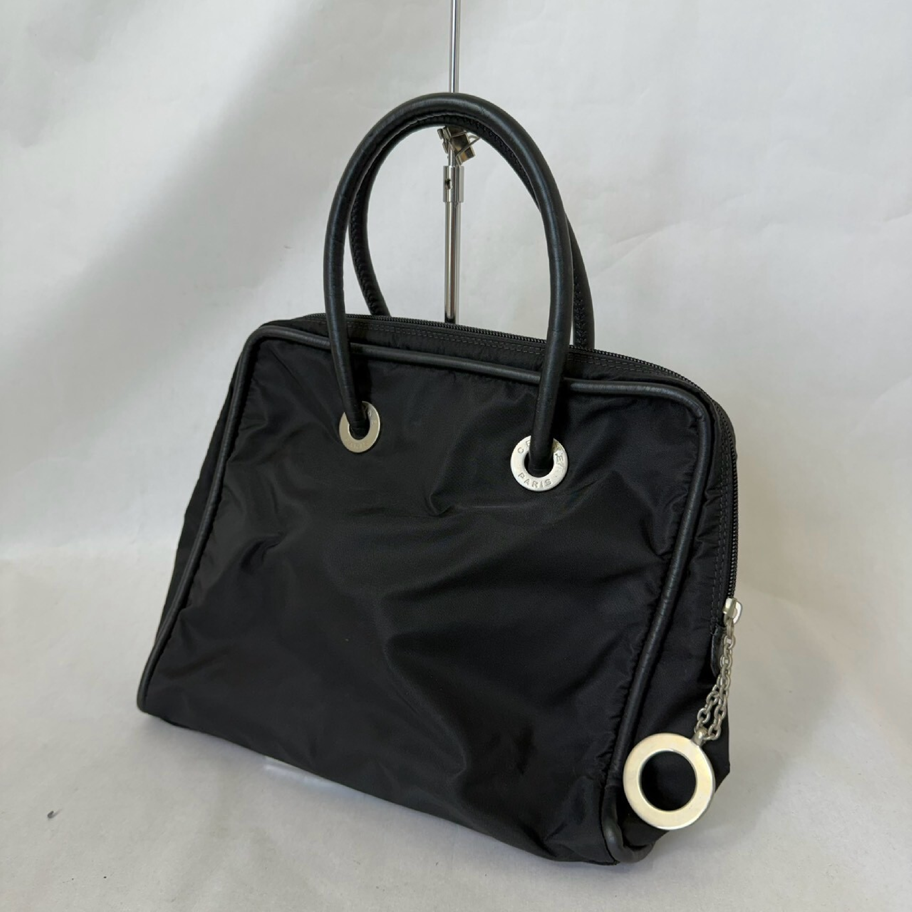 Women's Nylon Mini Semi-Shoulder Handbag with Hardware