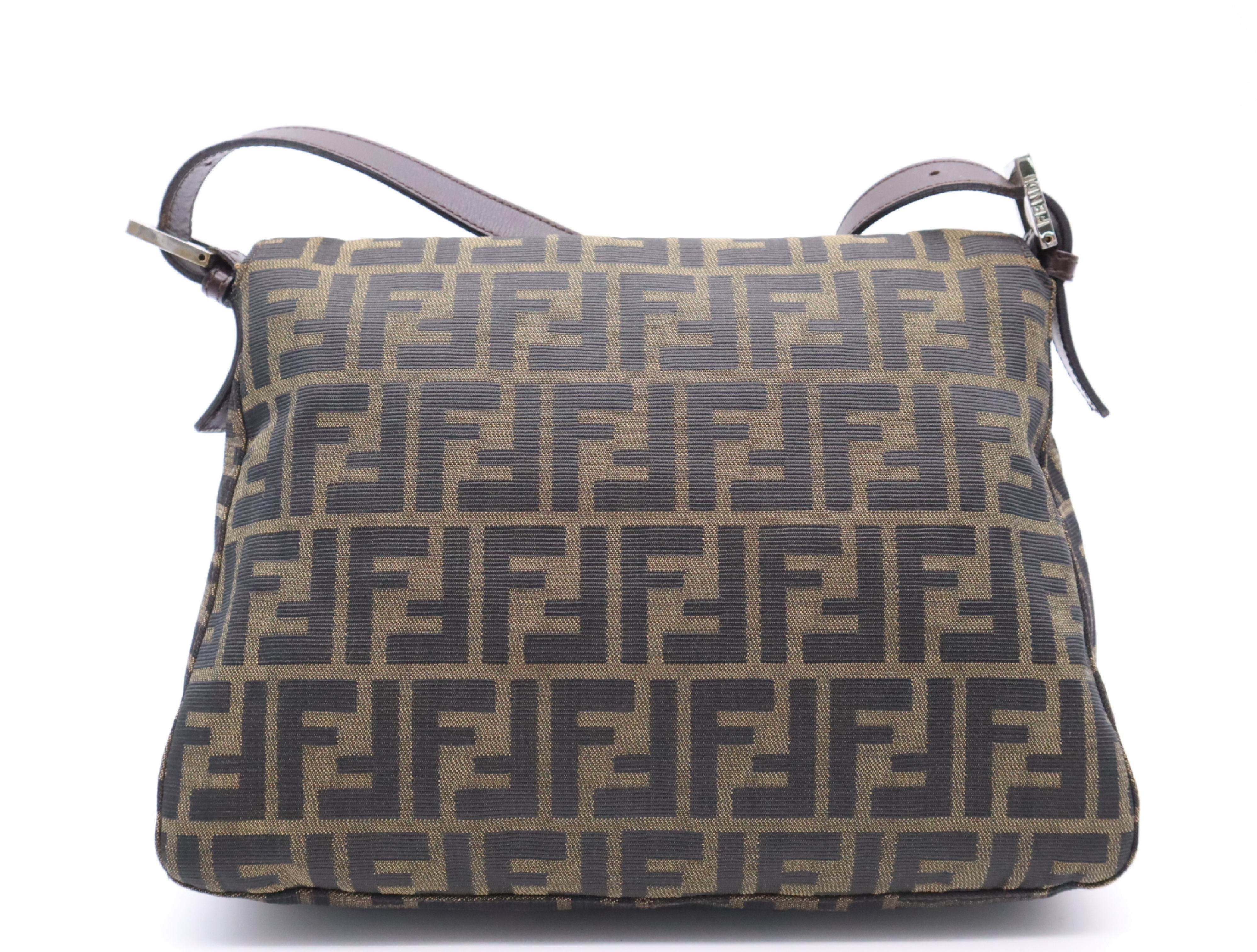 26325 Canvas/Leather Mamma Bucket Zucca One-Shoulder Bag Khaki Brown Shoulder Bag — view 2