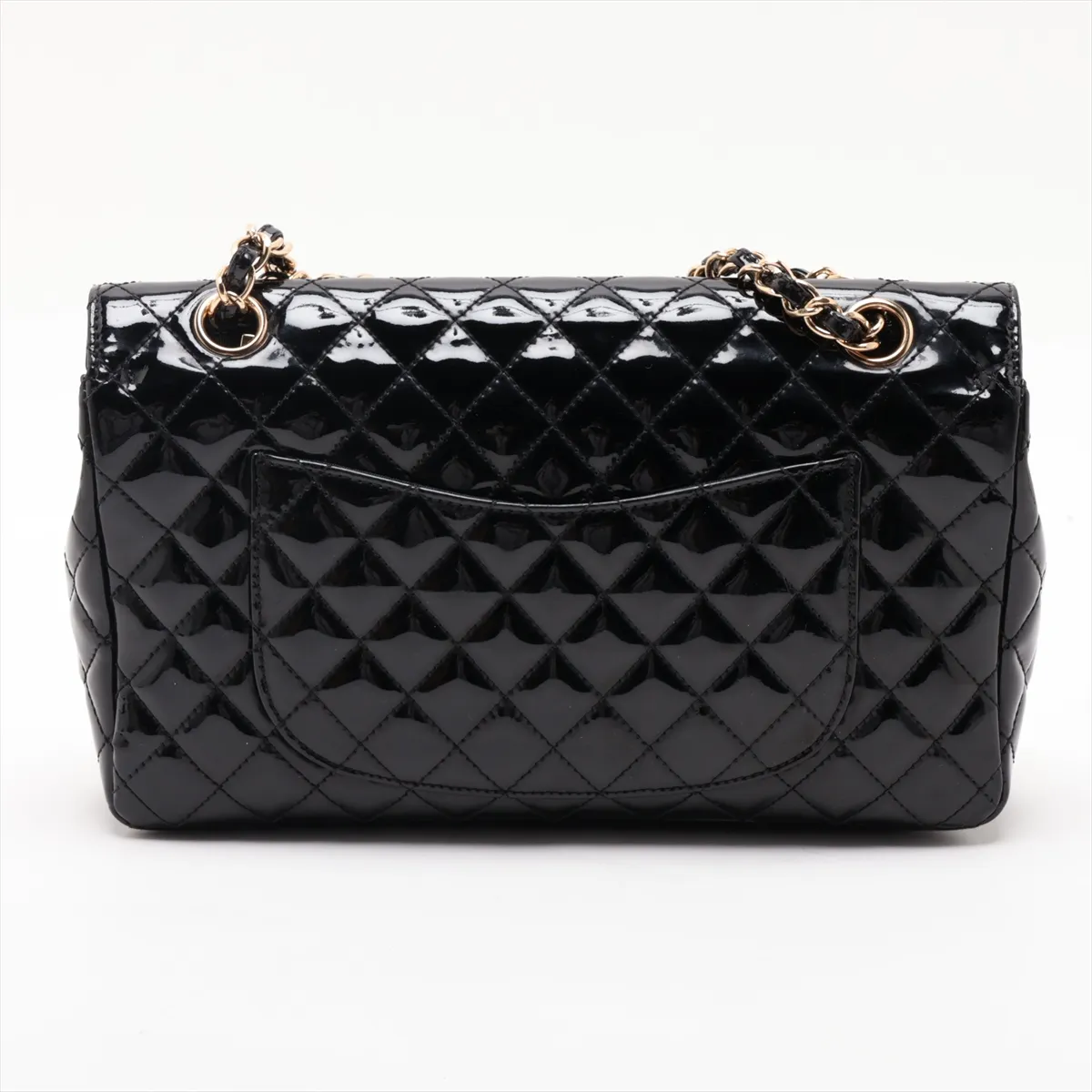 Matelassé Patent Leather Single Flap Double Chain Bag, Valentine's Day Limited Edition, Black with Gold Hardware, Item Number 13442782 (Serial Number 13) — view 2