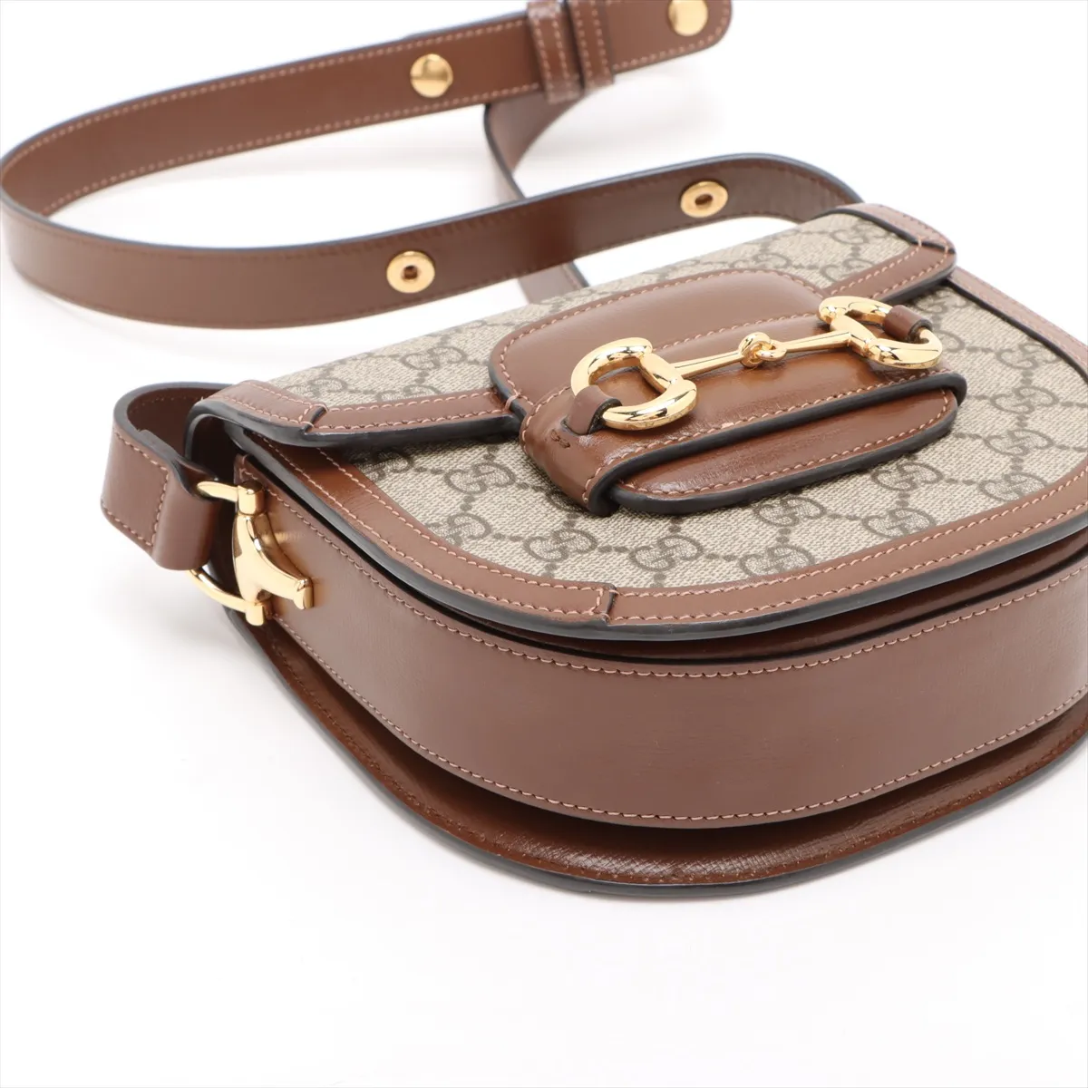 Horsebit 1955 GG Supreme PVC x Leather Shoulder Bag Brown — view 4