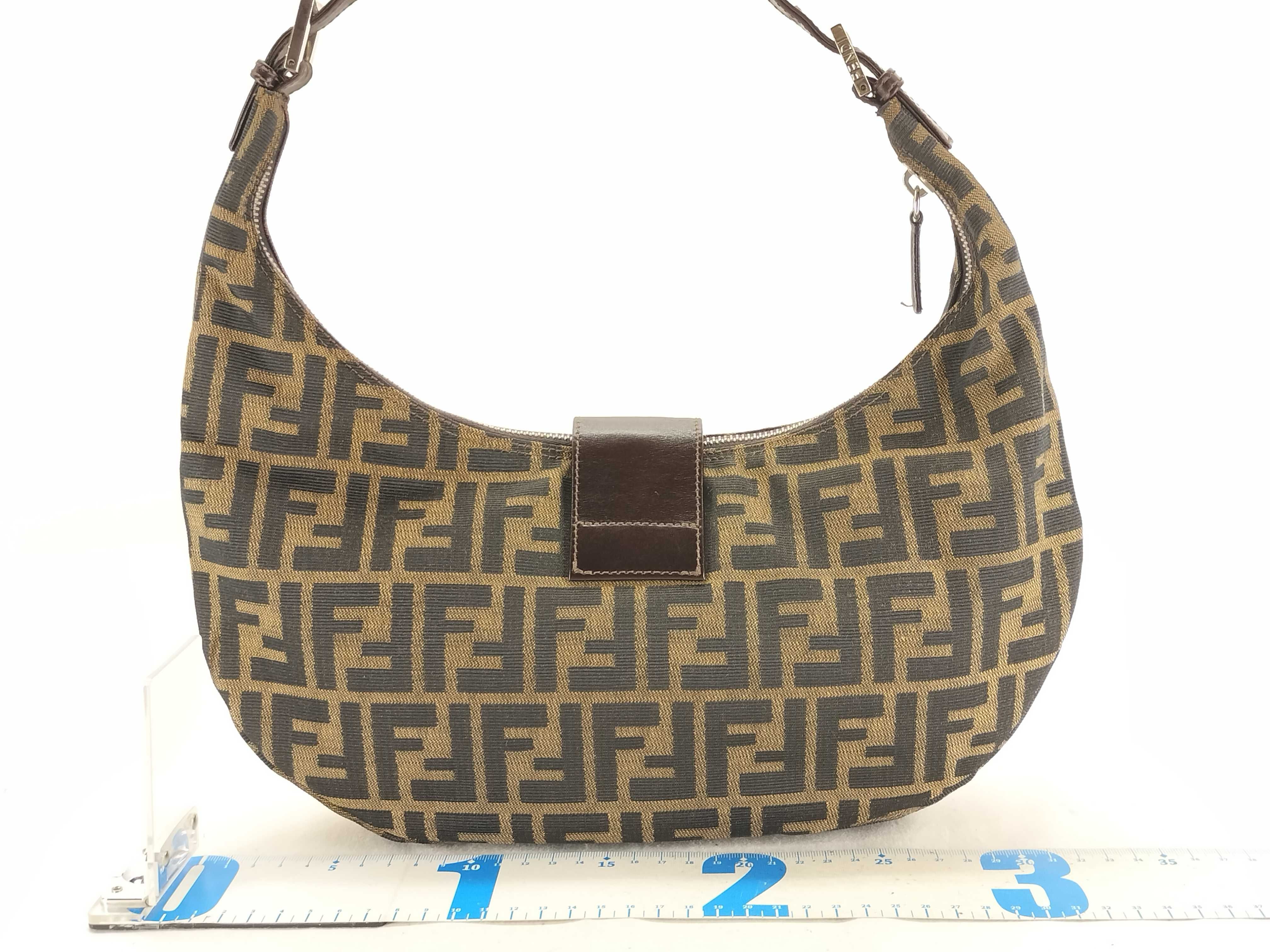 Zucca pattern Fendi Zucca Mamma Bucket Shoulder Bag Crescent Moon Half Moon Shoulder Bag — view 2