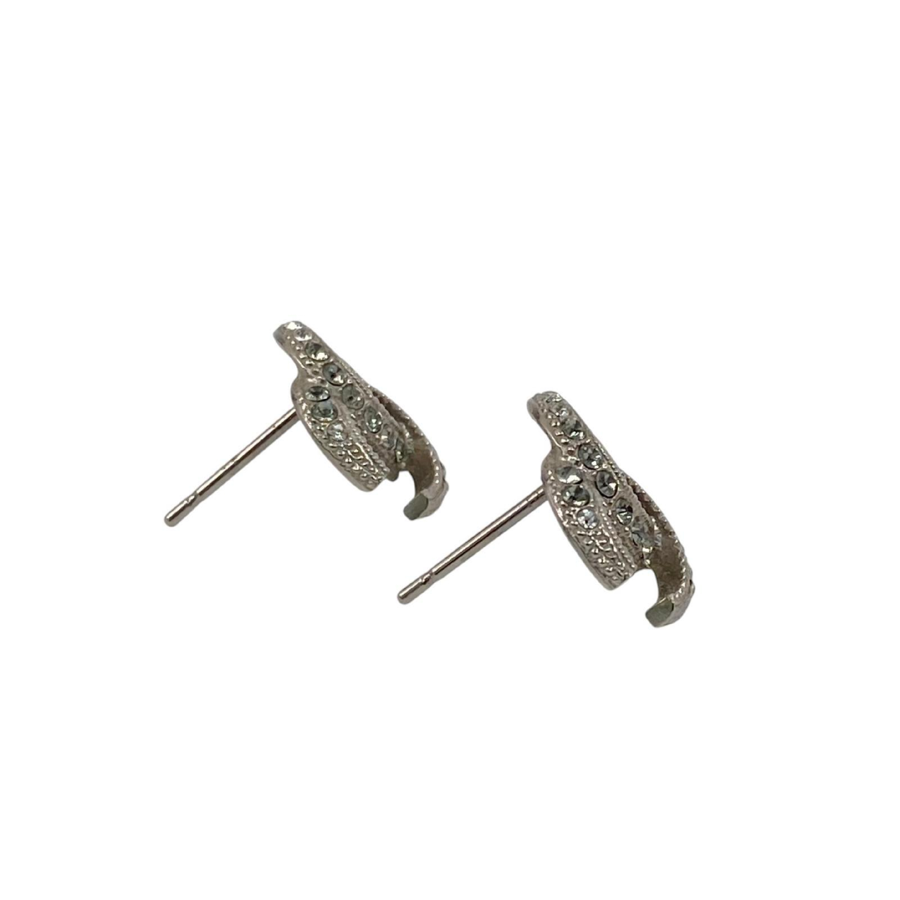 【*Shipped from: Hong Kong*】CHANEL ( ) Silver-colored Metal Coco Mark 15C Earrings — view 6