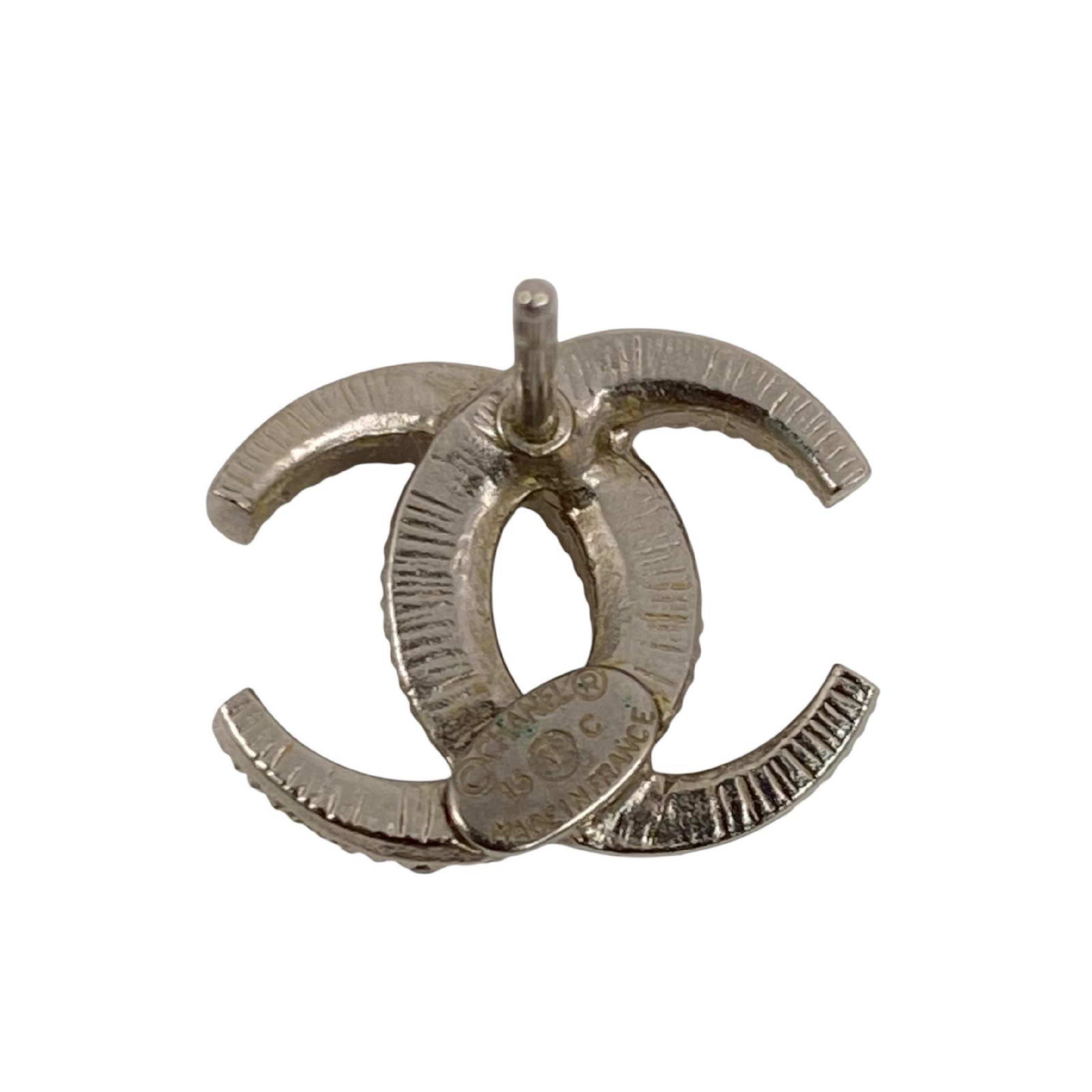 【*Shipped from: Hong Kong*】CHANEL ( ) Silver-colored Metal Coco Mark 15C Earrings — view 9