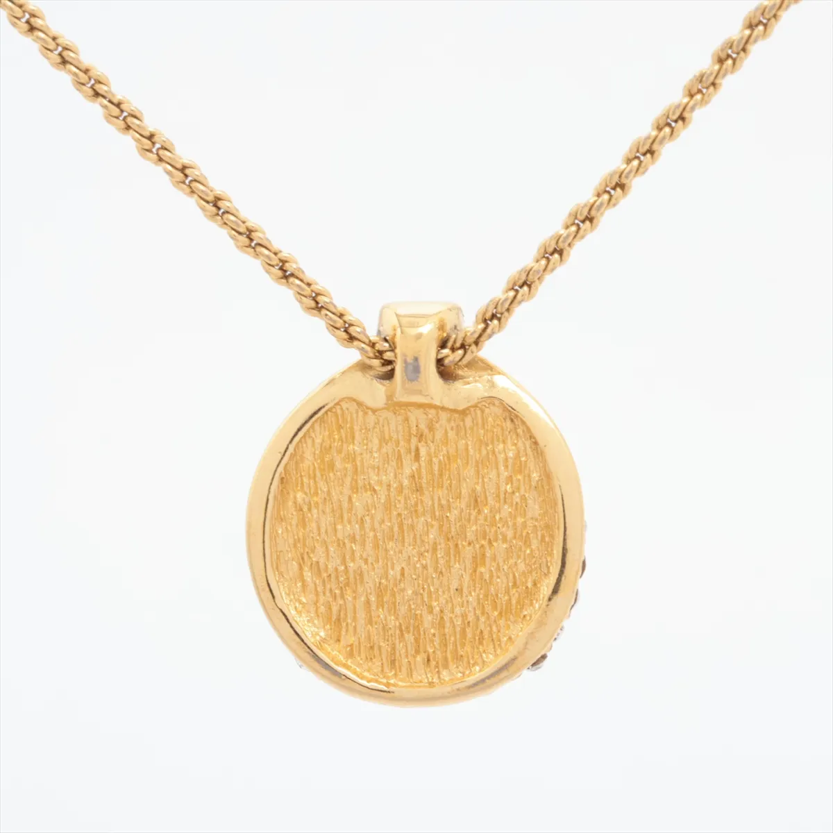 Logo Necklace GP x Rhinestone Gold — view 2