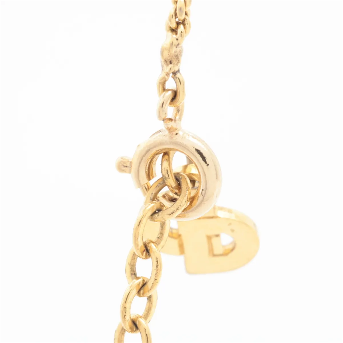Logo Necklace GP x Rhinestone Gold — view 3