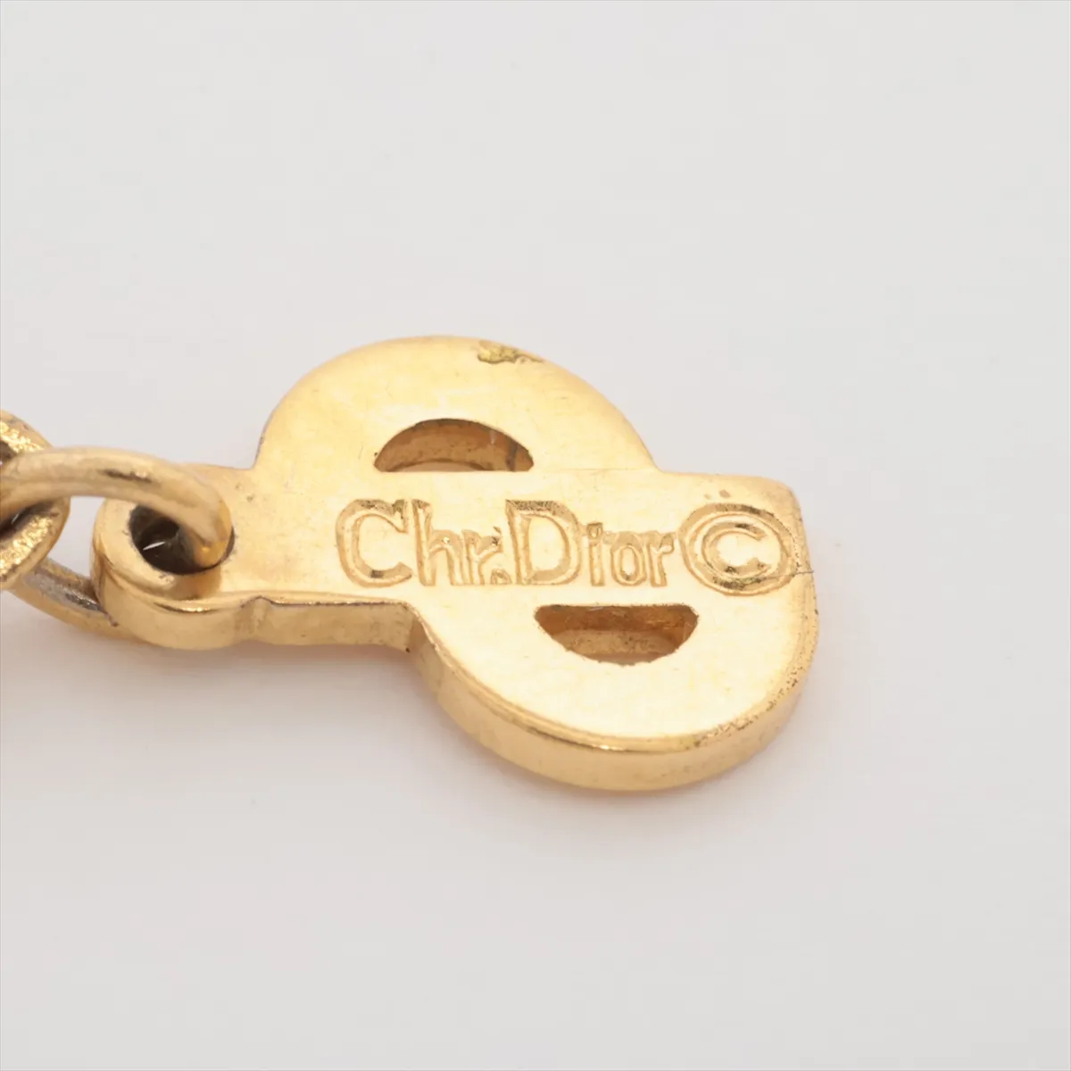 Logo Necklace GP x Rhinestone Gold — view 4