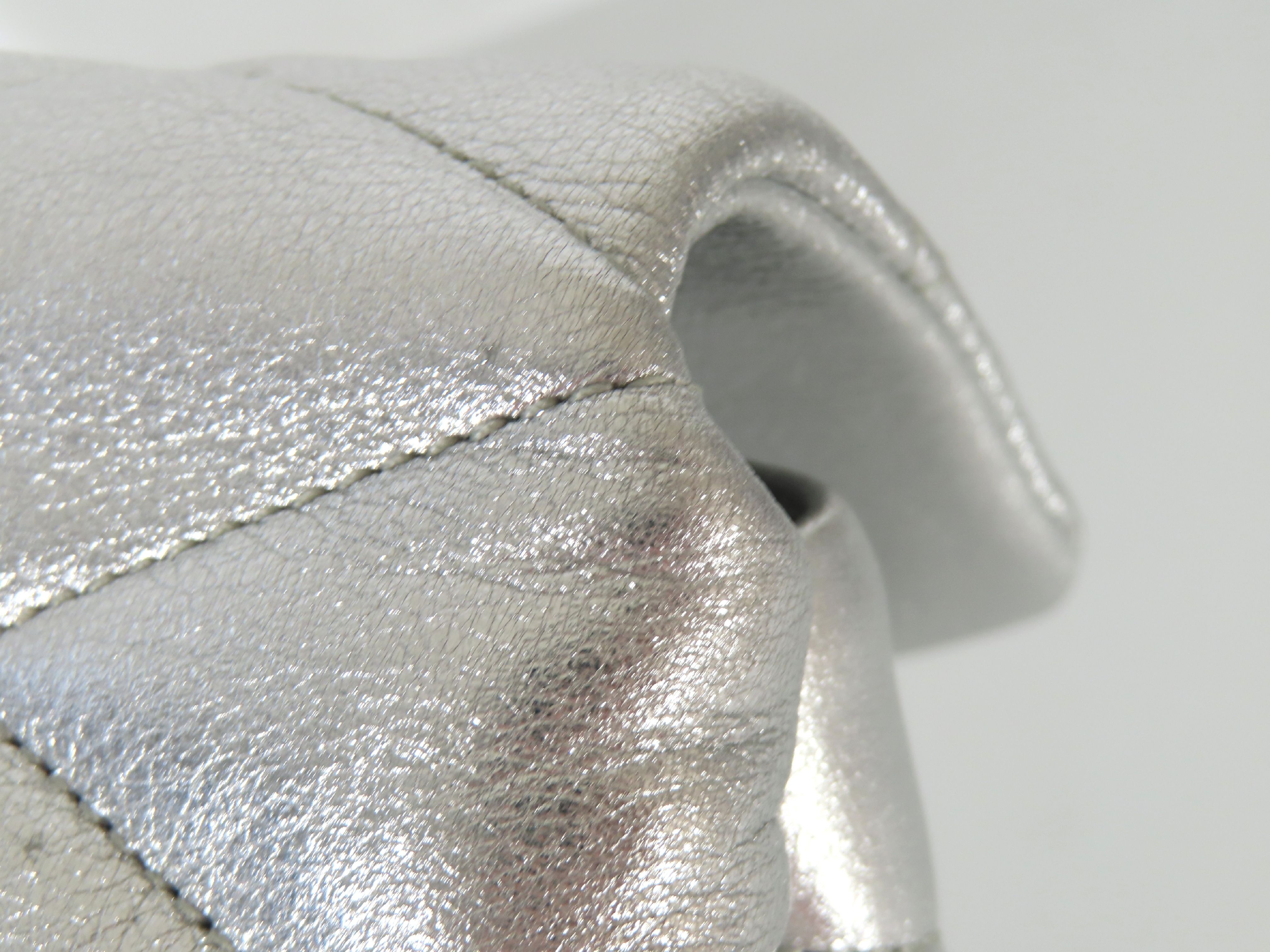 DU- Paris Leather Clutch Bag Silver 655004 Clutch Bag — view 11