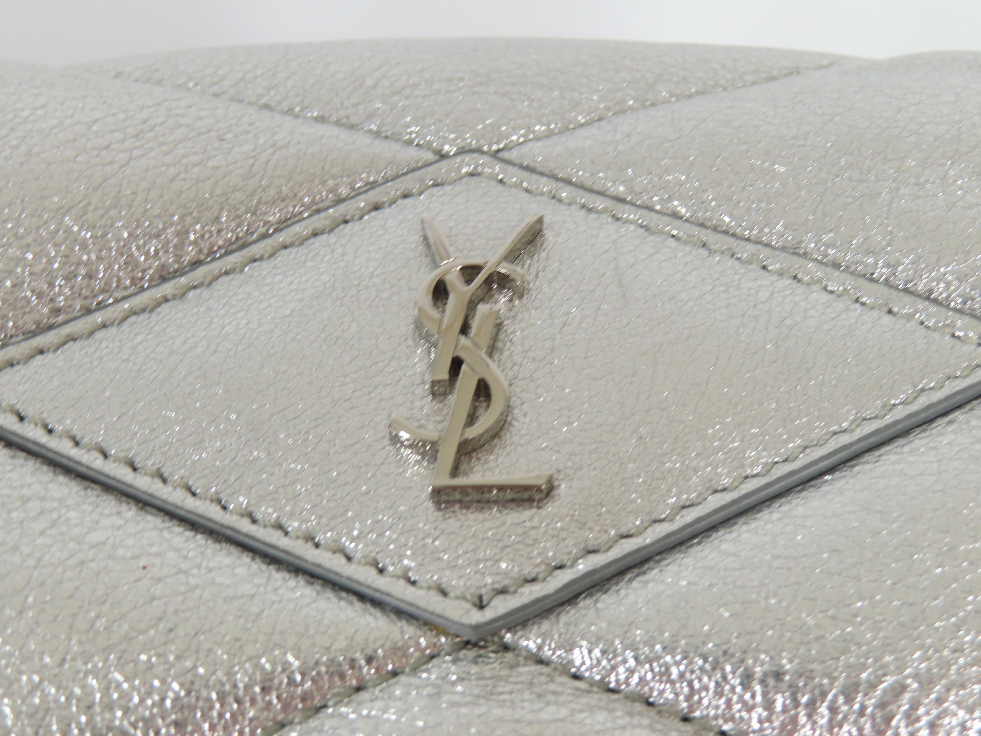 DU- Paris Leather Clutch Bag Silver 655004 Clutch Bag — view 10