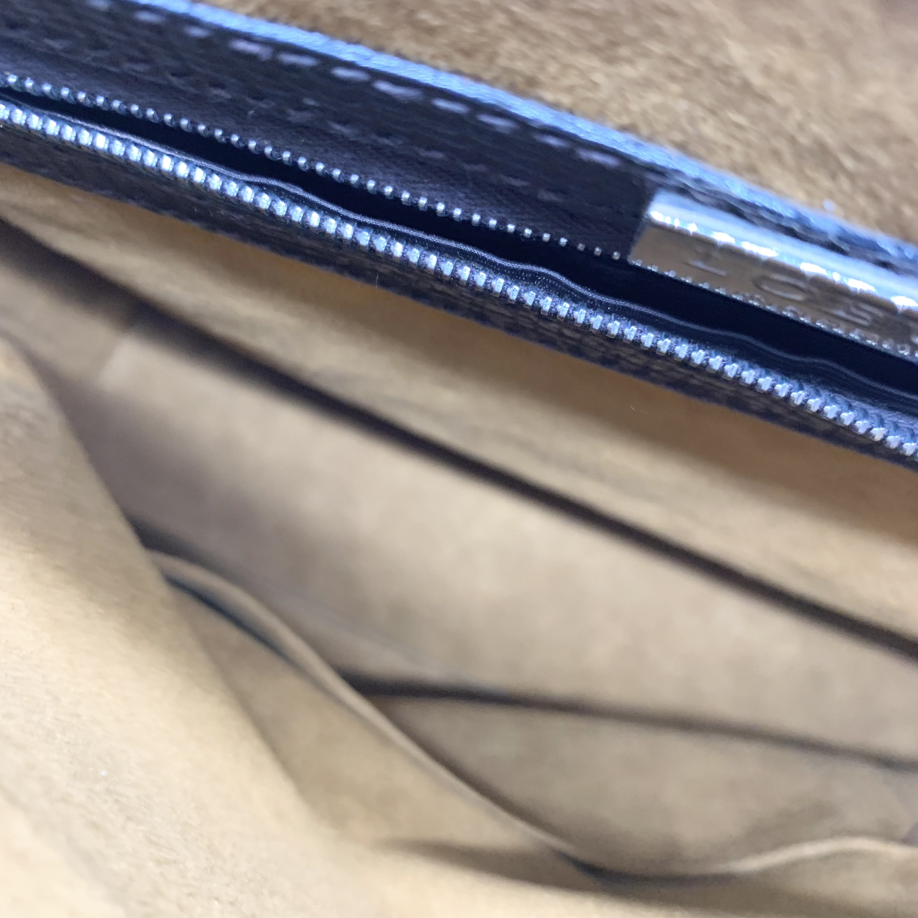 Grained Leather Flap Shoulder Bag, Dark Brown — view 3