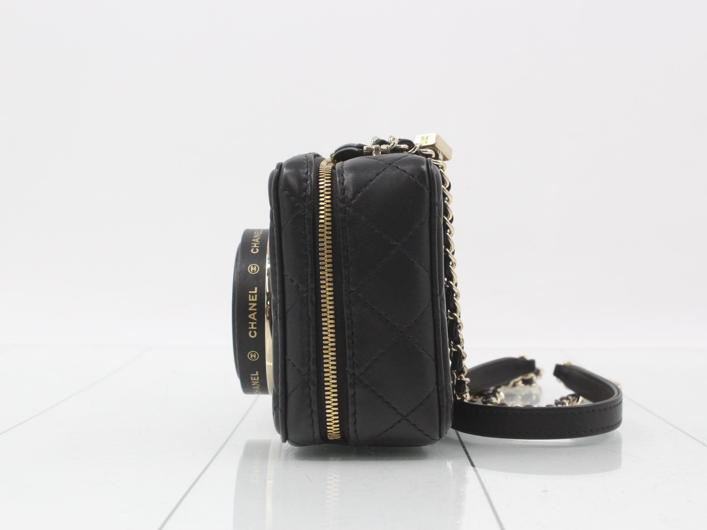 lambskin camera bag chain shoulder bag — view 3