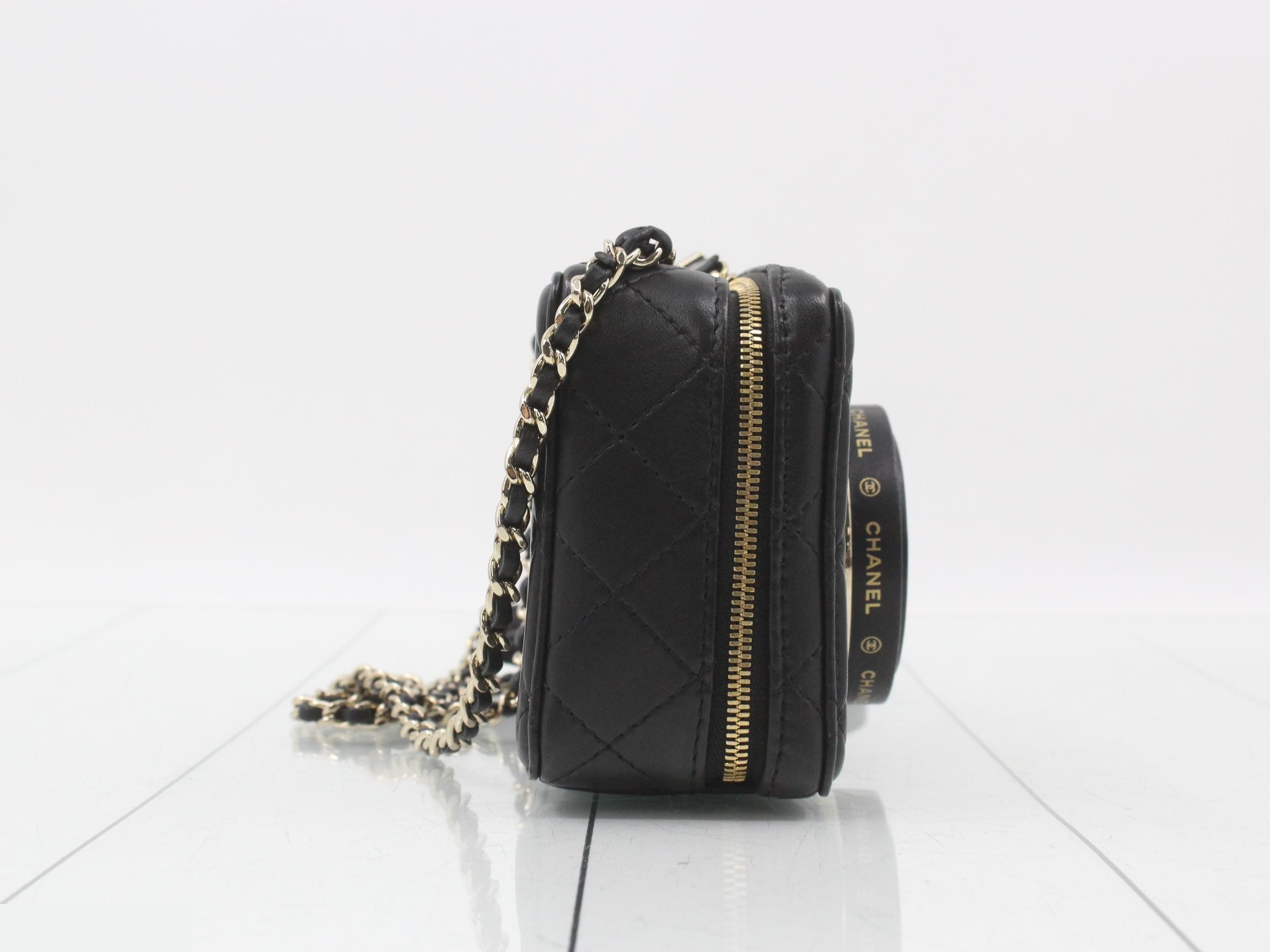 lambskin camera bag chain shoulder bag — view 4