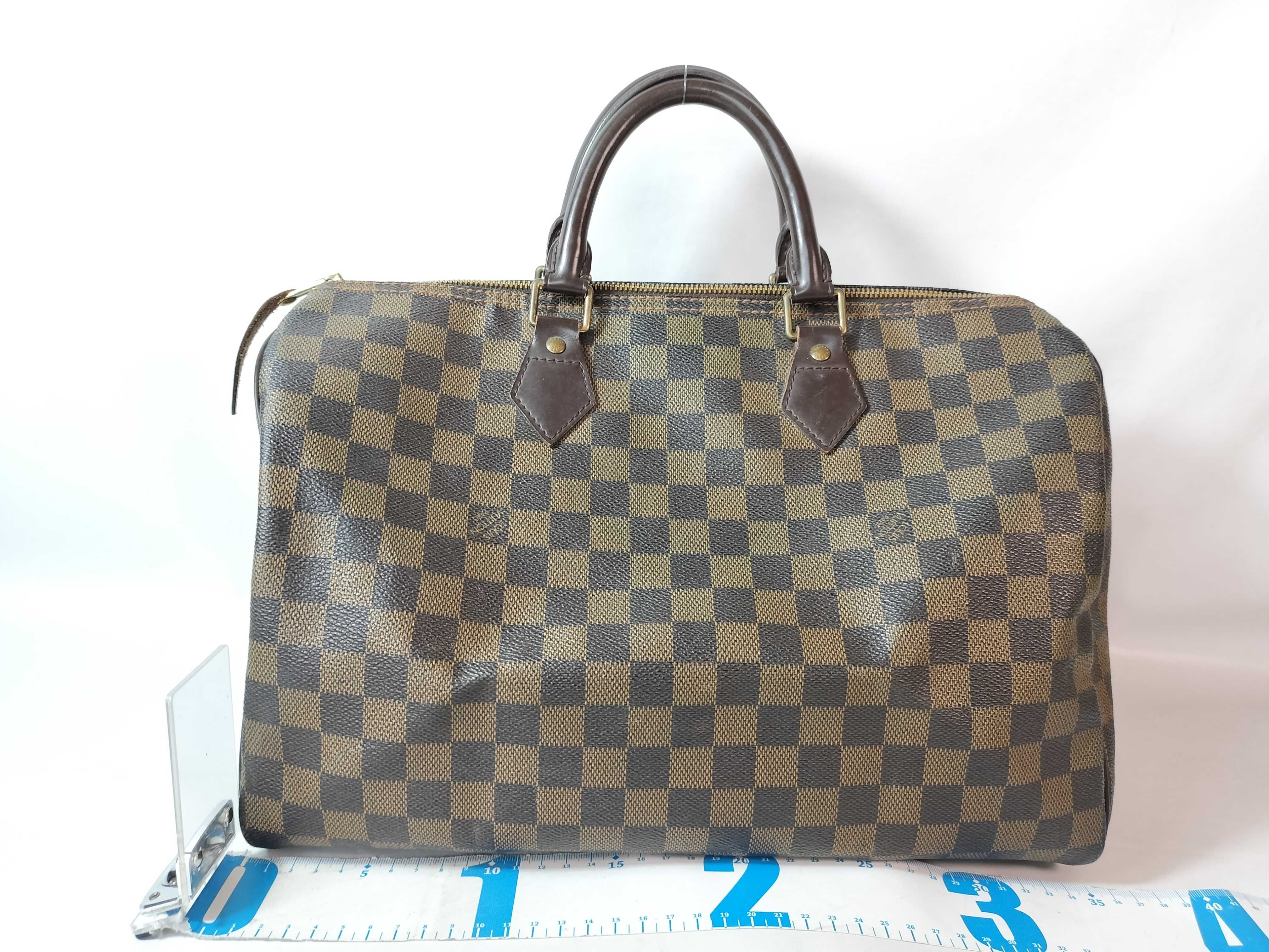 Monogram ID- Damier Speedy 35 N41523 SP0142 Brown with cadena lock handbag — view 2