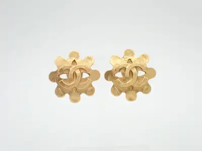 Coco Mark Flower Motif Earrings 94P