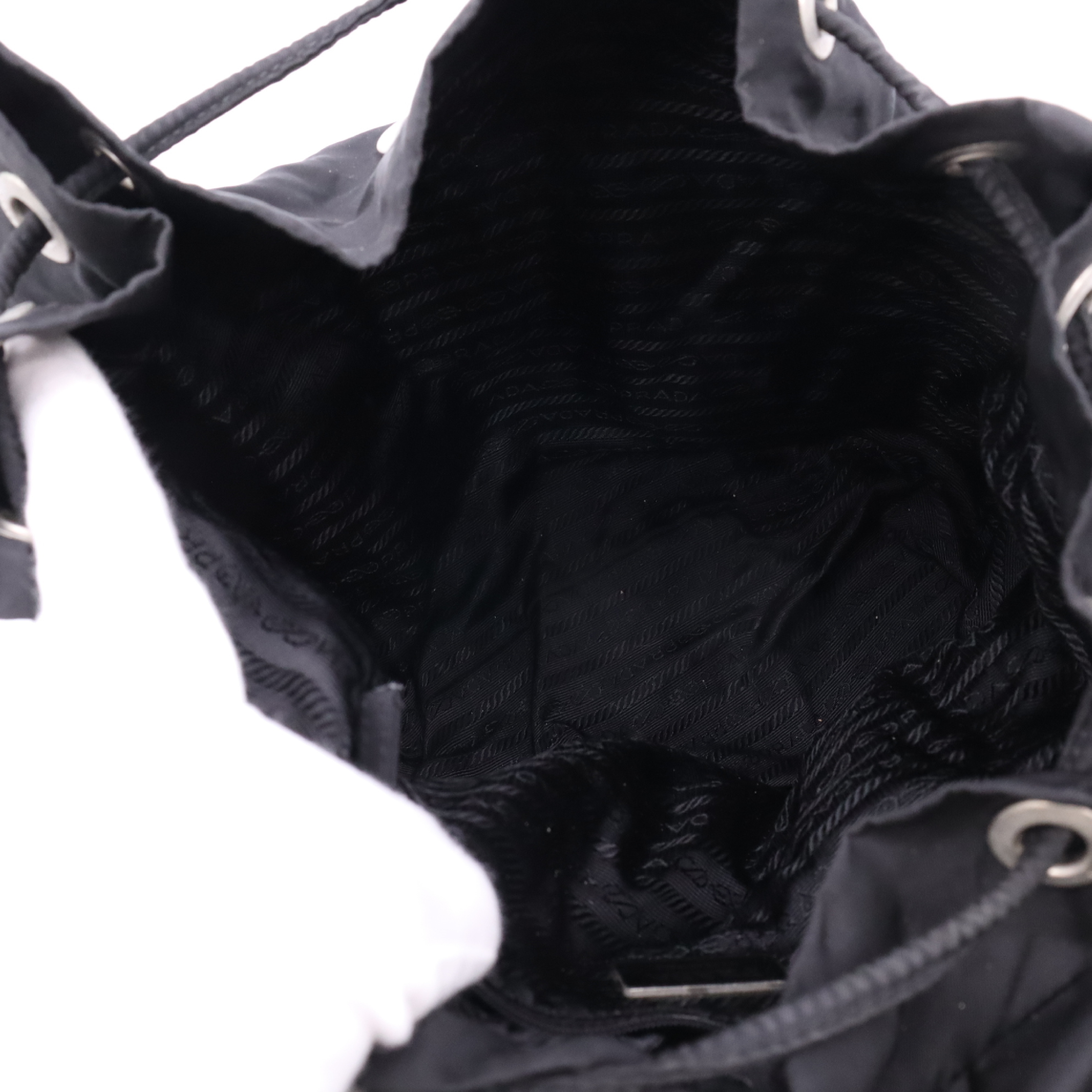 B2811 Nylon Backpack, Black — view 12