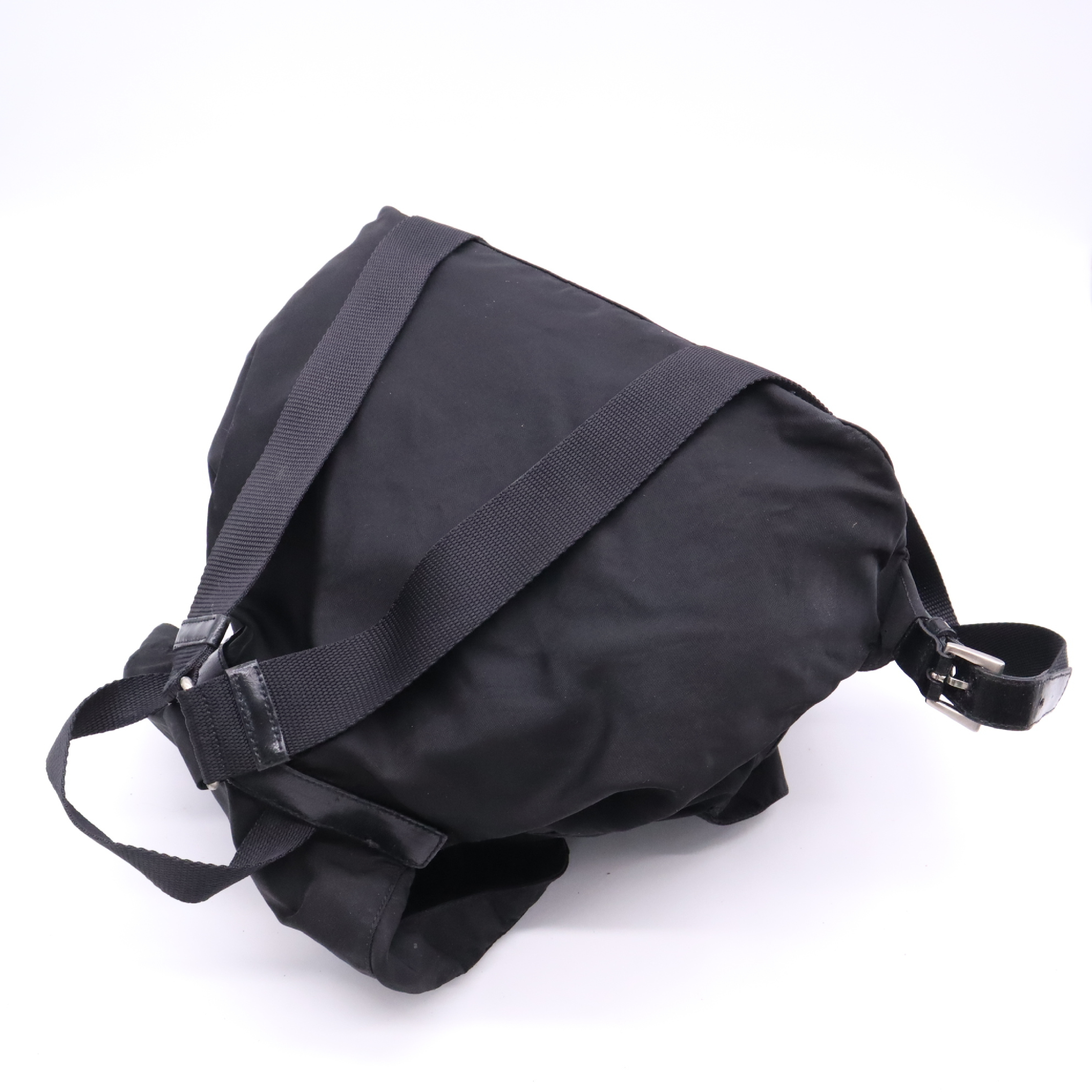 B2811 Nylon Backpack, Black — view 4