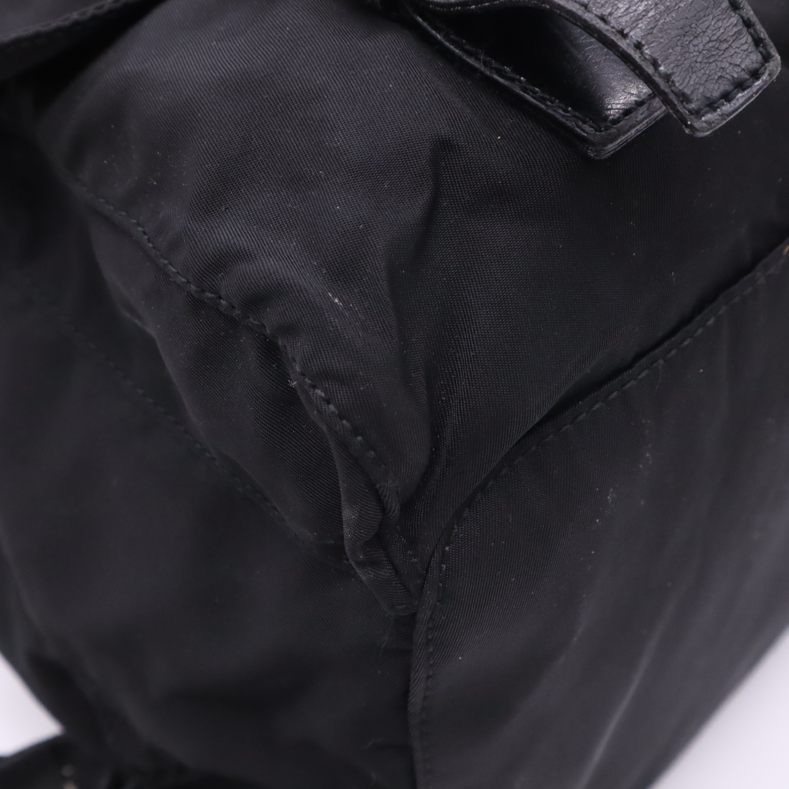 B2811 Nylon Backpack, Black — view 9