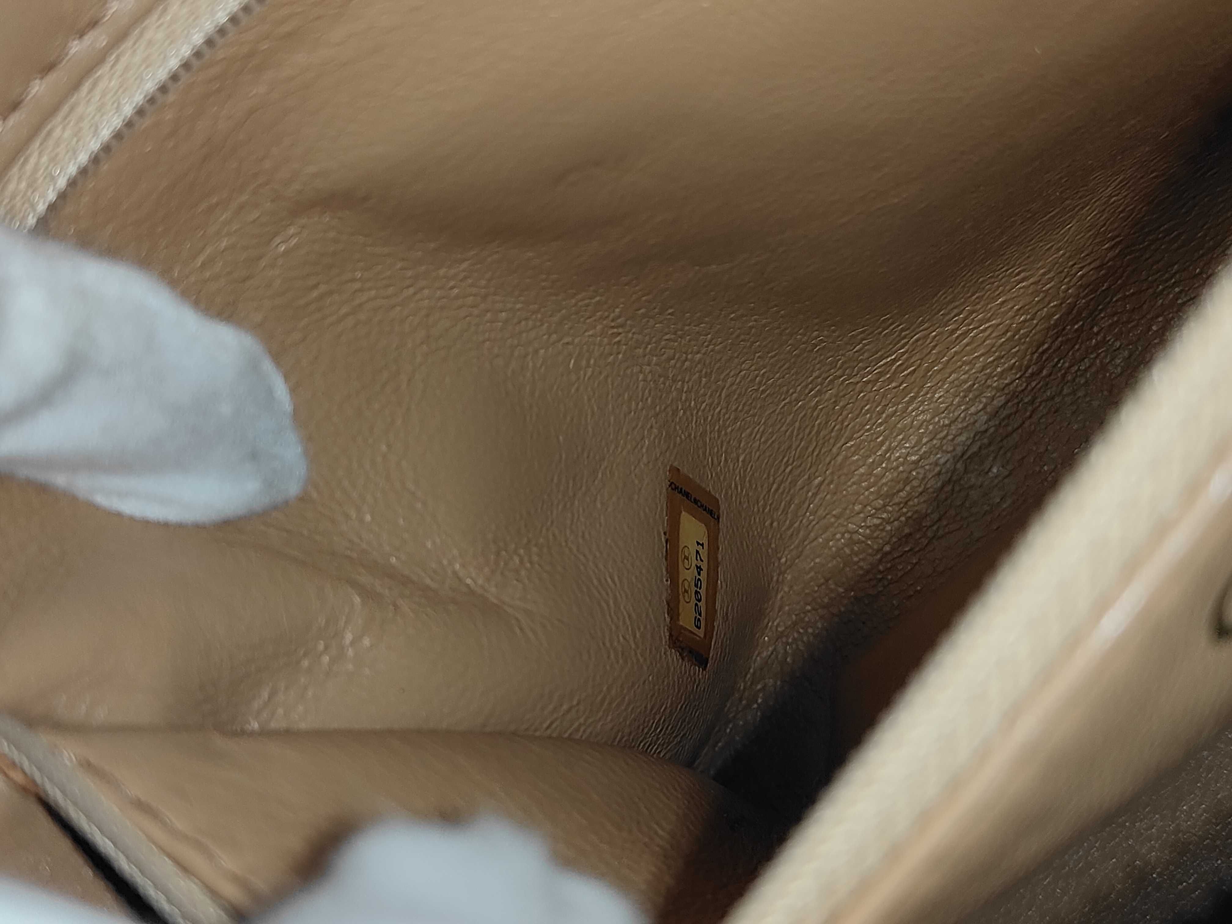 Coco Mark Chain Shoulder Bag, Caviar Leather, Beige GP Shoulder Bag — view 10