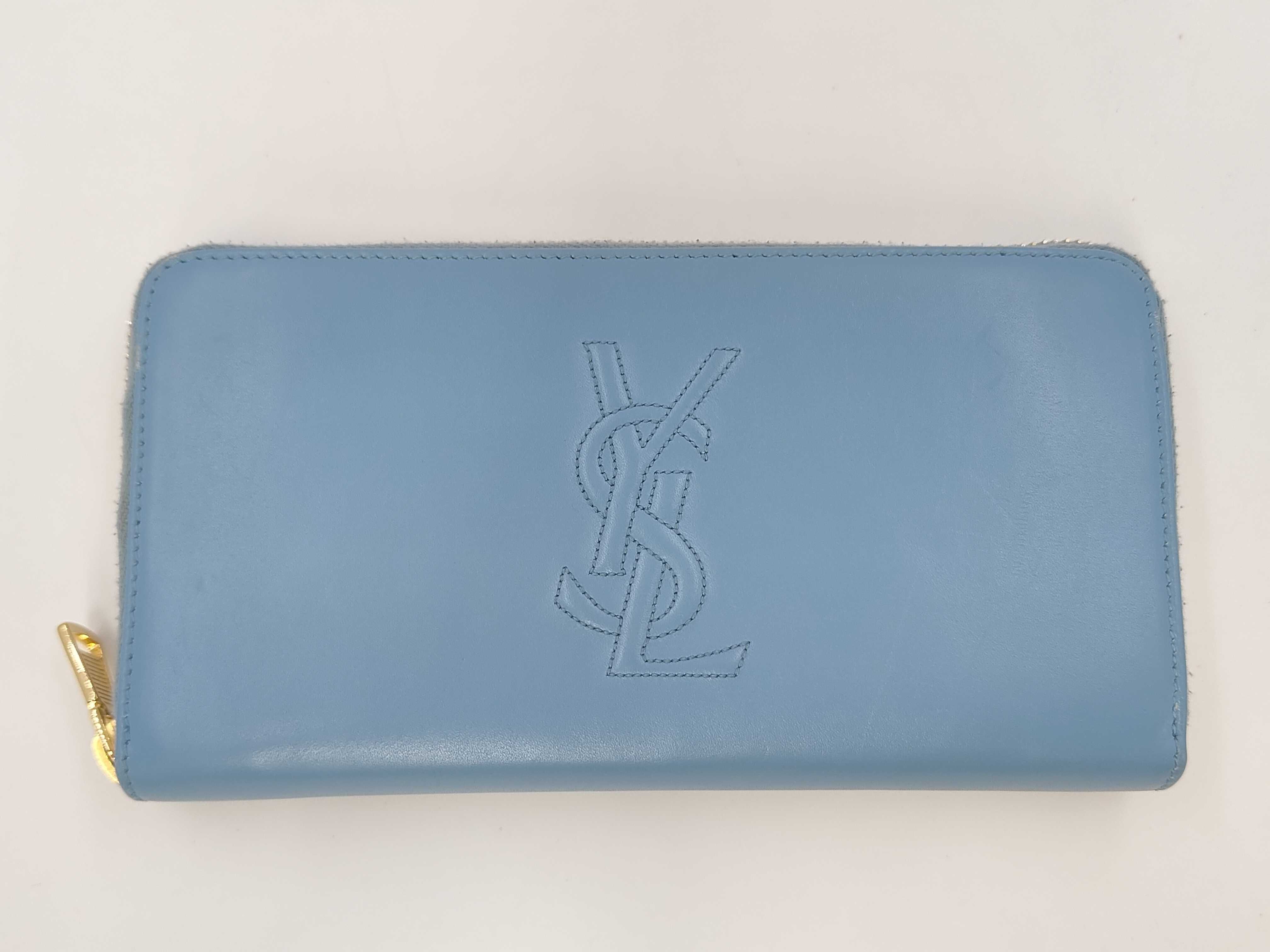 Leather 568995 Round Zip Long Wallet