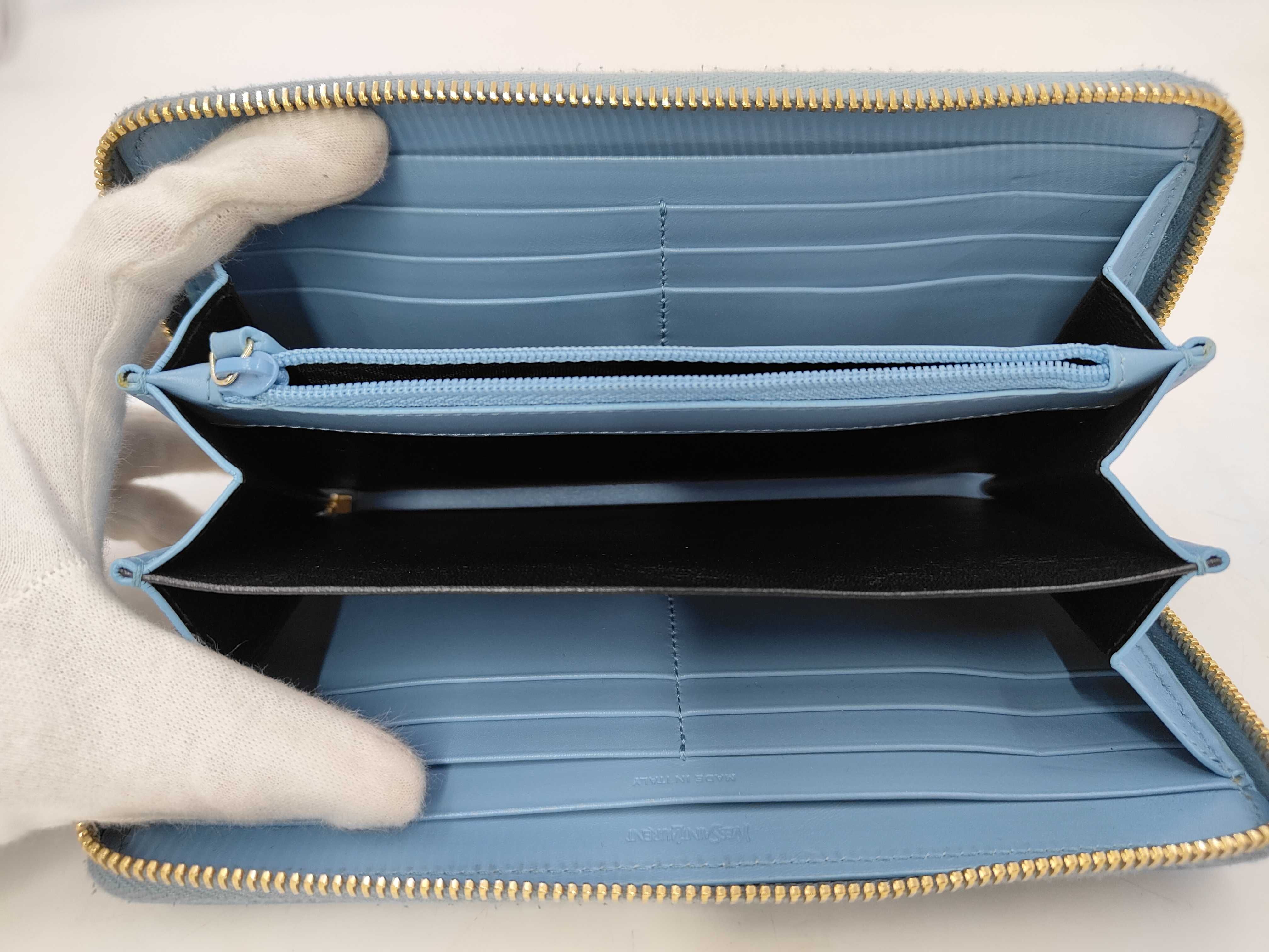 Leather 568995 Round Zip Long Wallet — view 7