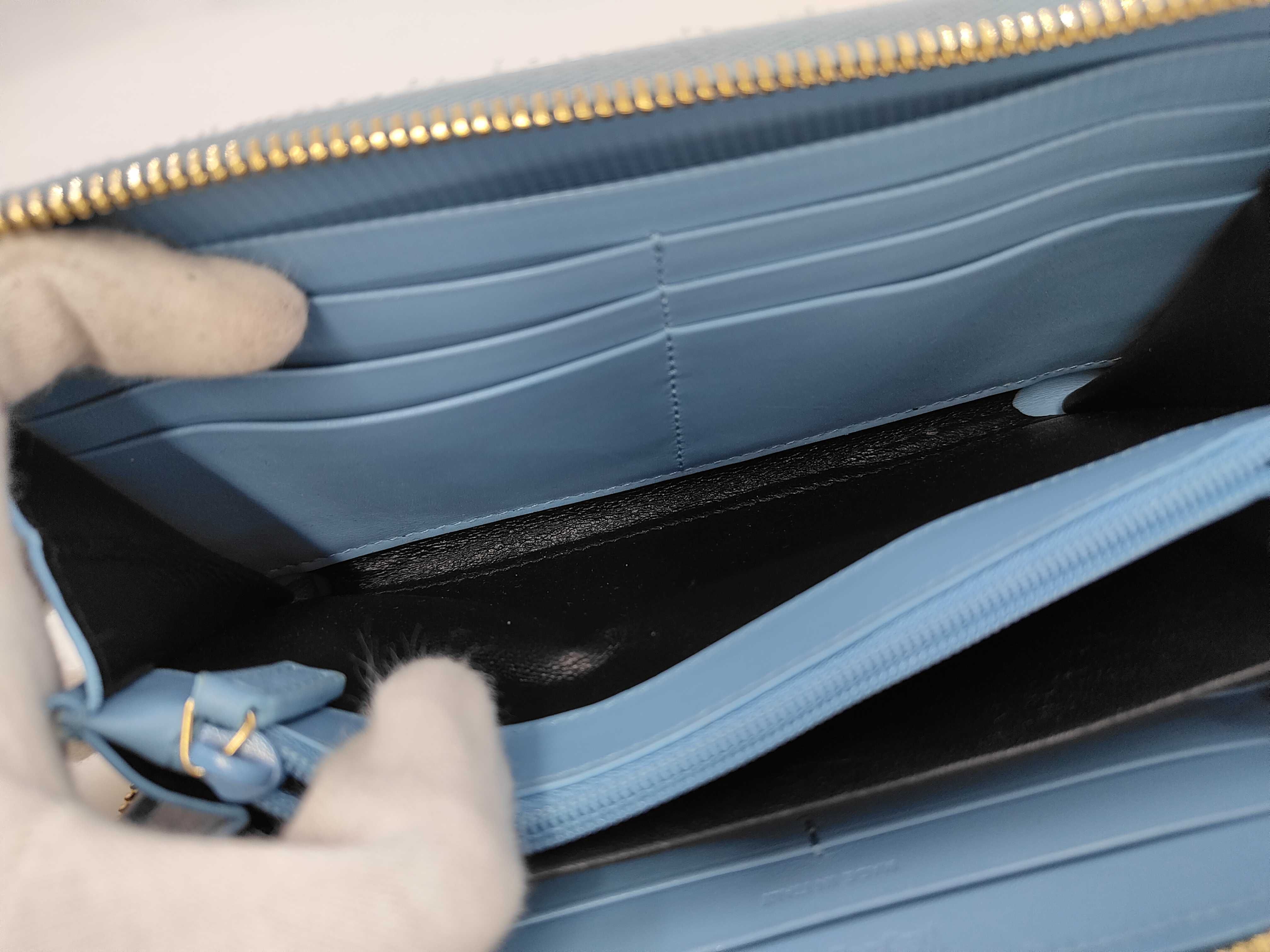 Leather 568995 Round Zip Long Wallet — view 8