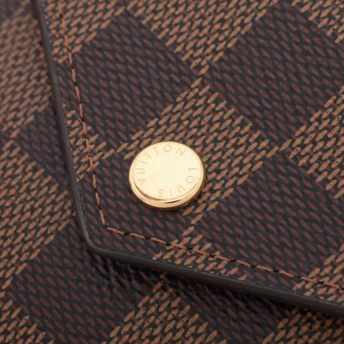 Damier Portefeuille Victorine N41659 Brown x Red Compact Wallet (RFID detected) — view 9