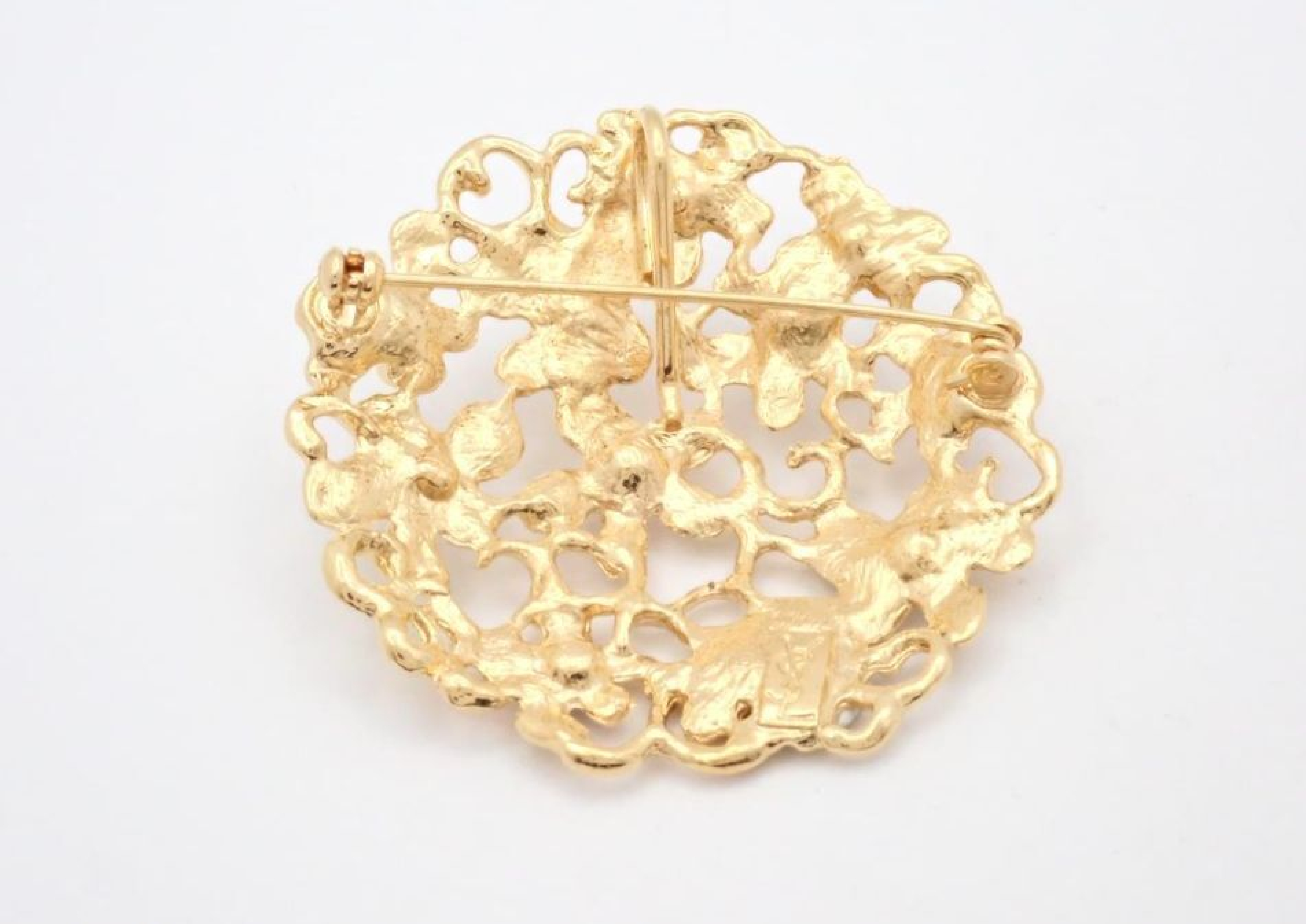 colored stone brooch — view 2