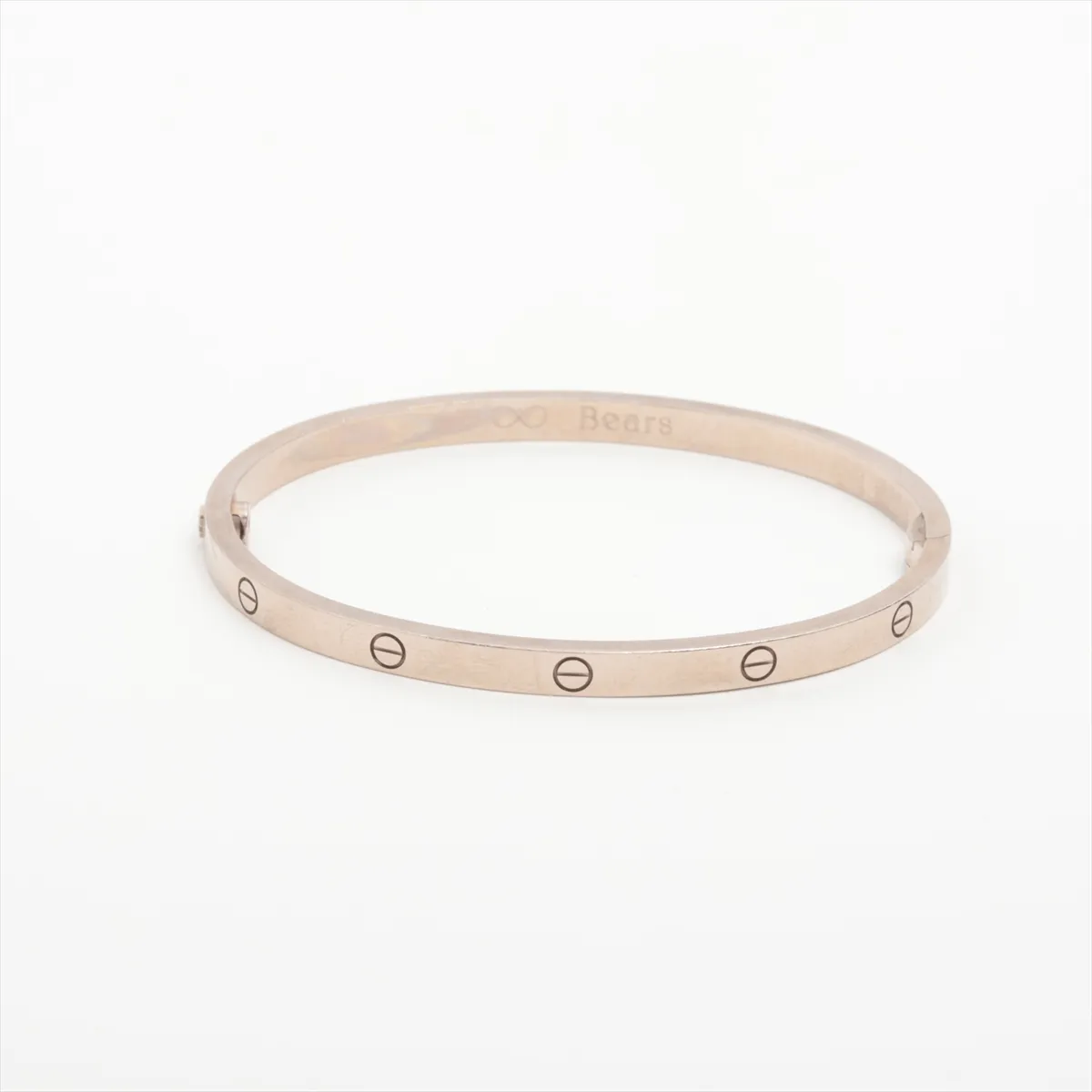 Love SM Bracelet 750 (WG) 19.1g 16 Initials JUO079 (Dents, looseness, screwdriver included) — view 2