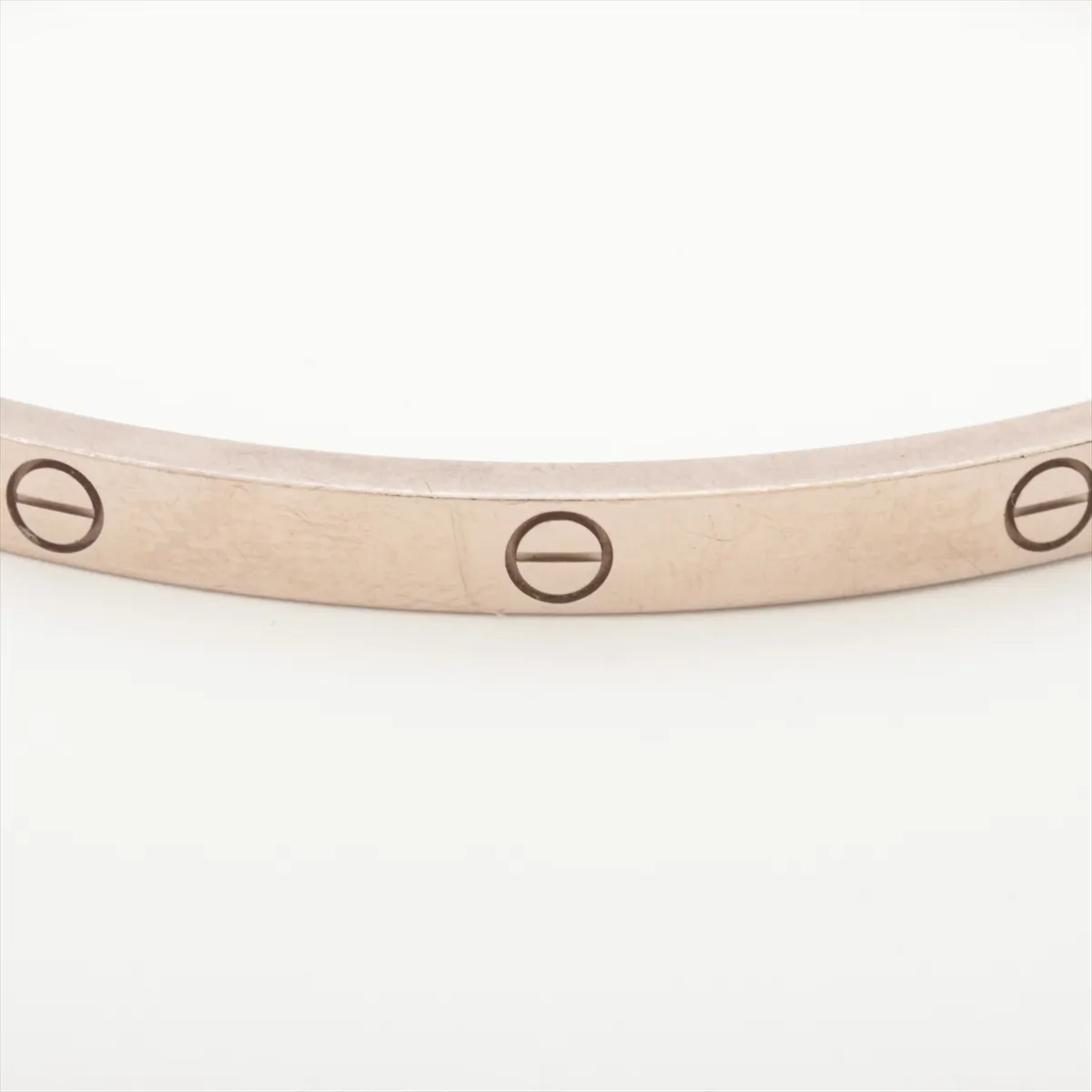 Love SM Bracelet 750 (WG) 19.1g 16 Initials JUO079 (Dents, looseness, screwdriver included) — view 3