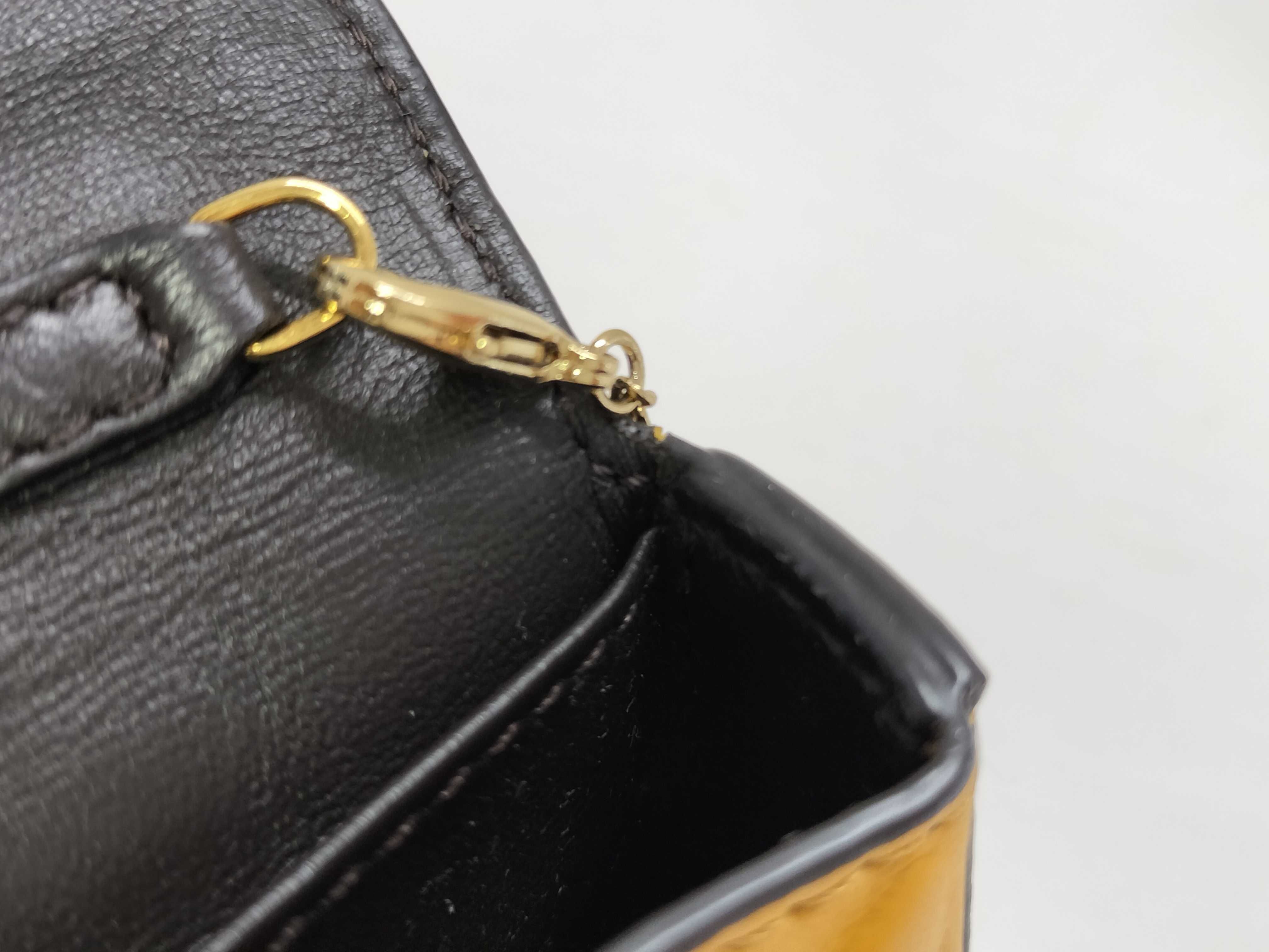 Zucca Pattern Fendi Zucca Nano Bucket Leather Chain Shoulder Bag Yellow 7AR844 Pouch — view 11