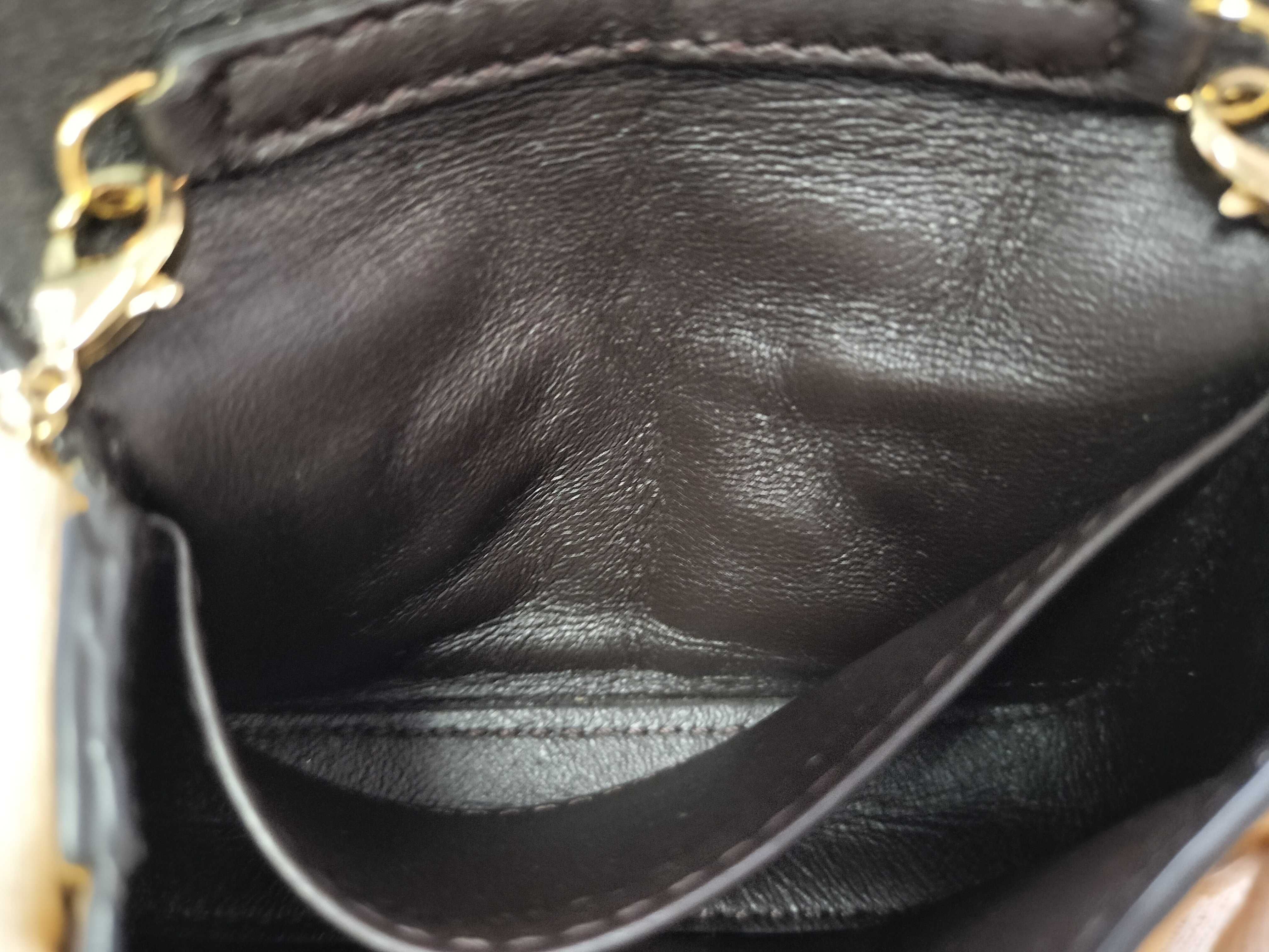 Zucca Pattern Fendi Zucca Nano Bucket Leather Chain Shoulder Bag Yellow 7AR844 Pouch — view 9