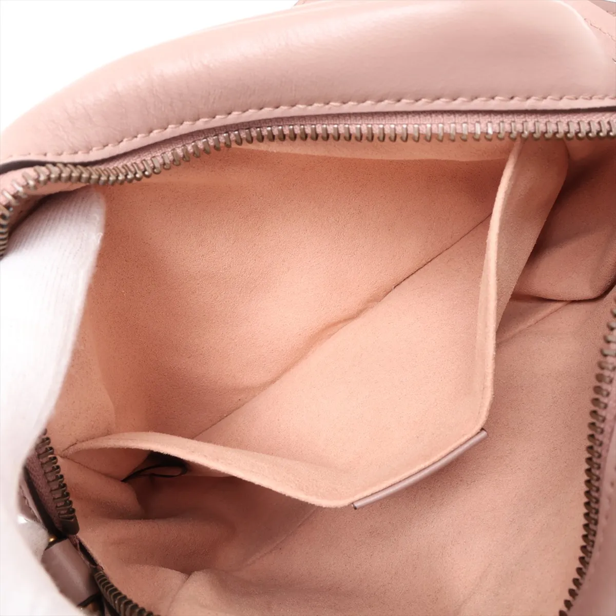 GG Marmont 448065 Leather Shoulder Bag Pink — view 7