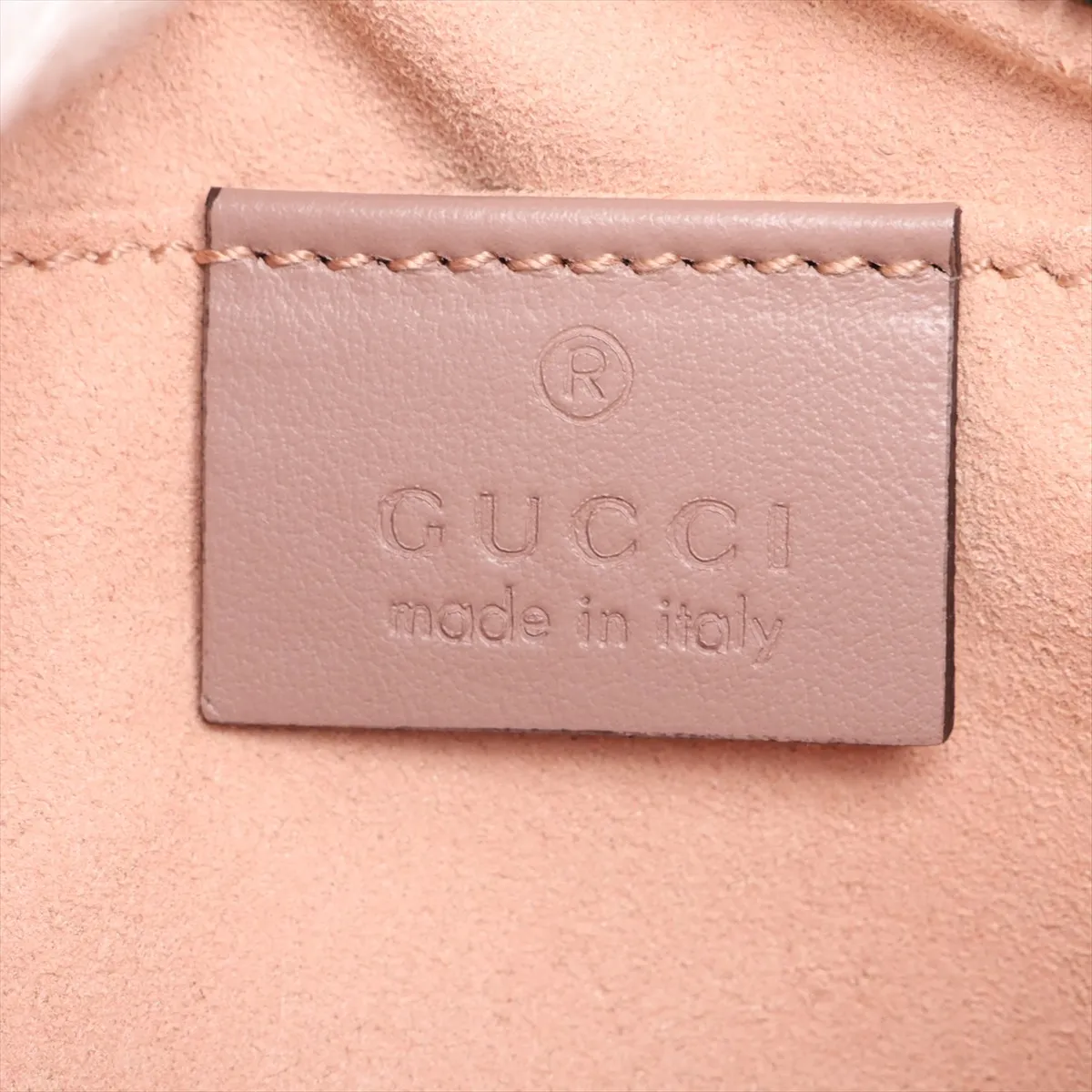 GG Marmont 448065 Leather Shoulder Bag Pink — view 8