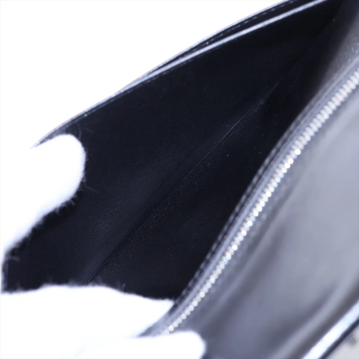 Bearn Box Calf Long Wallet, Black, Silver Hardware, F: 2002 — view 4