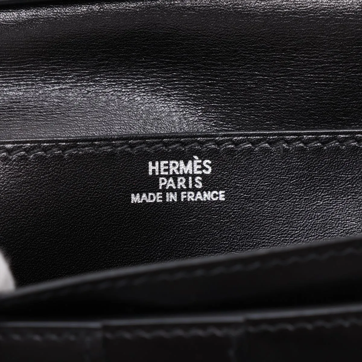 Bearn Box Calf Long Wallet, Black, Silver Hardware, F: 2002 — view 9