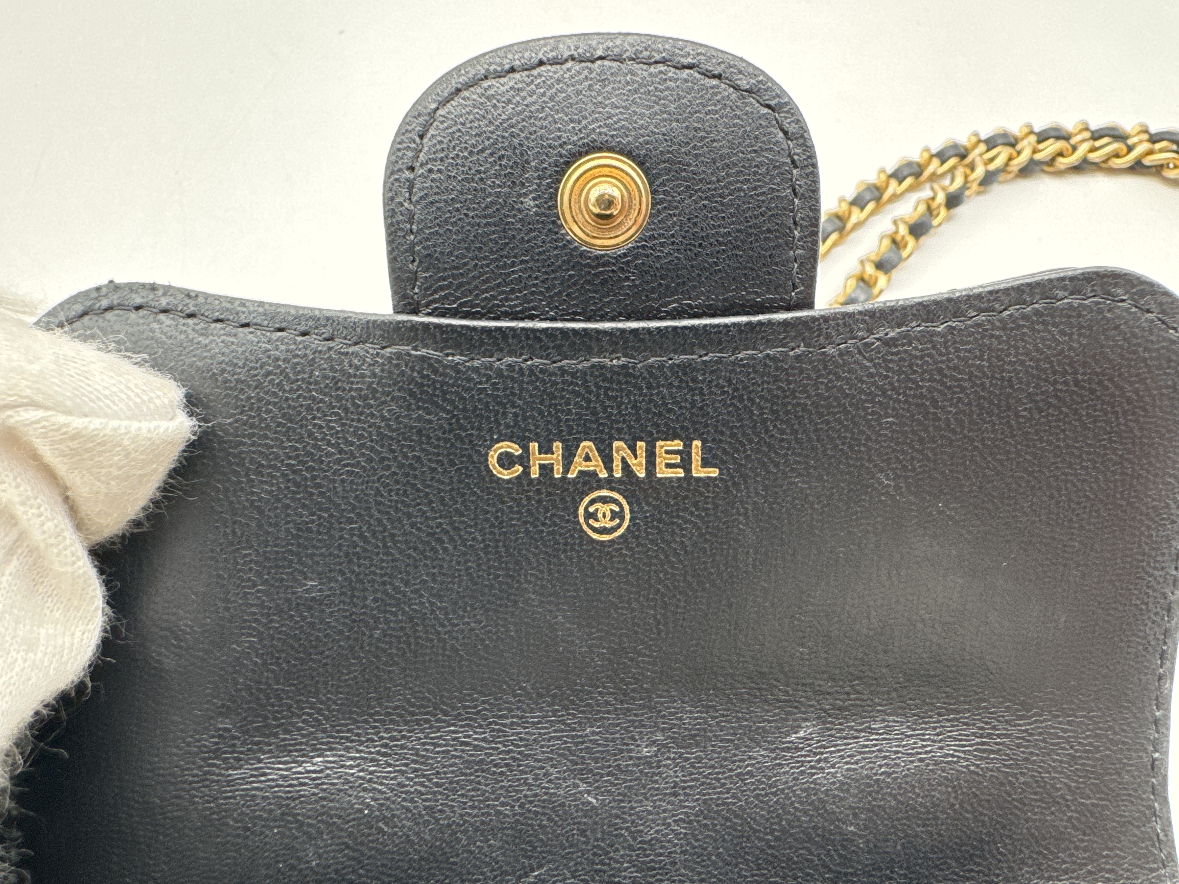 Lambskin Mini Matelassé Black Shoulder Bag — view 12