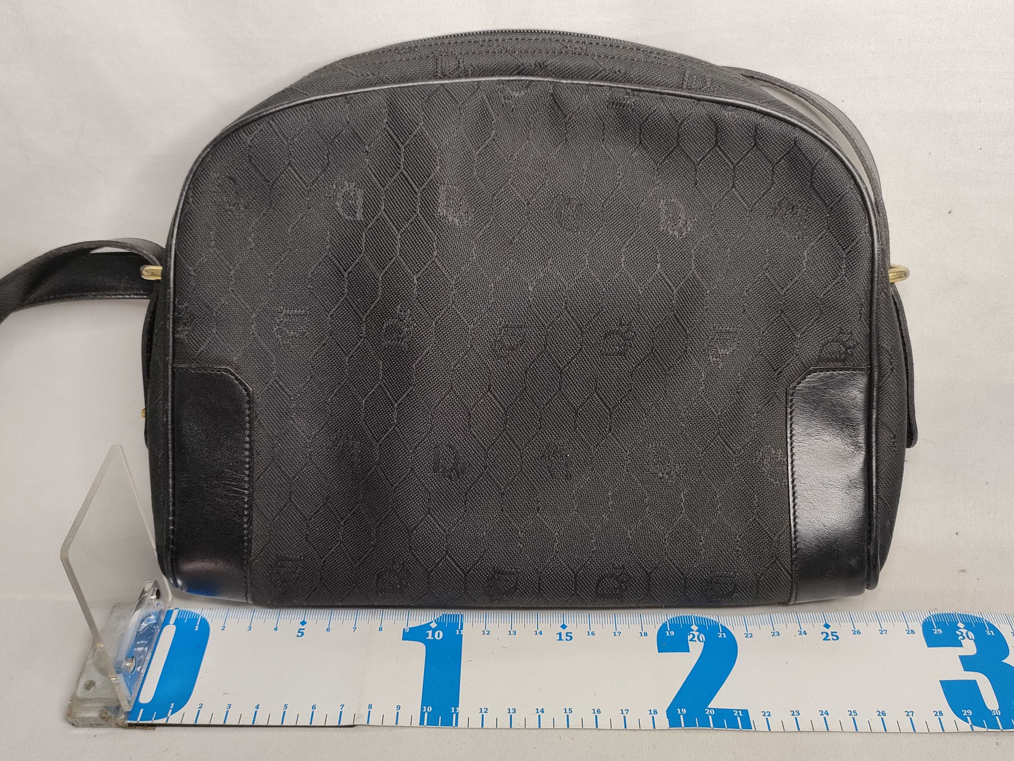 Honeycomb Shoulder Bag, Canvas and Leather, Black Shoulder Bag — view 2