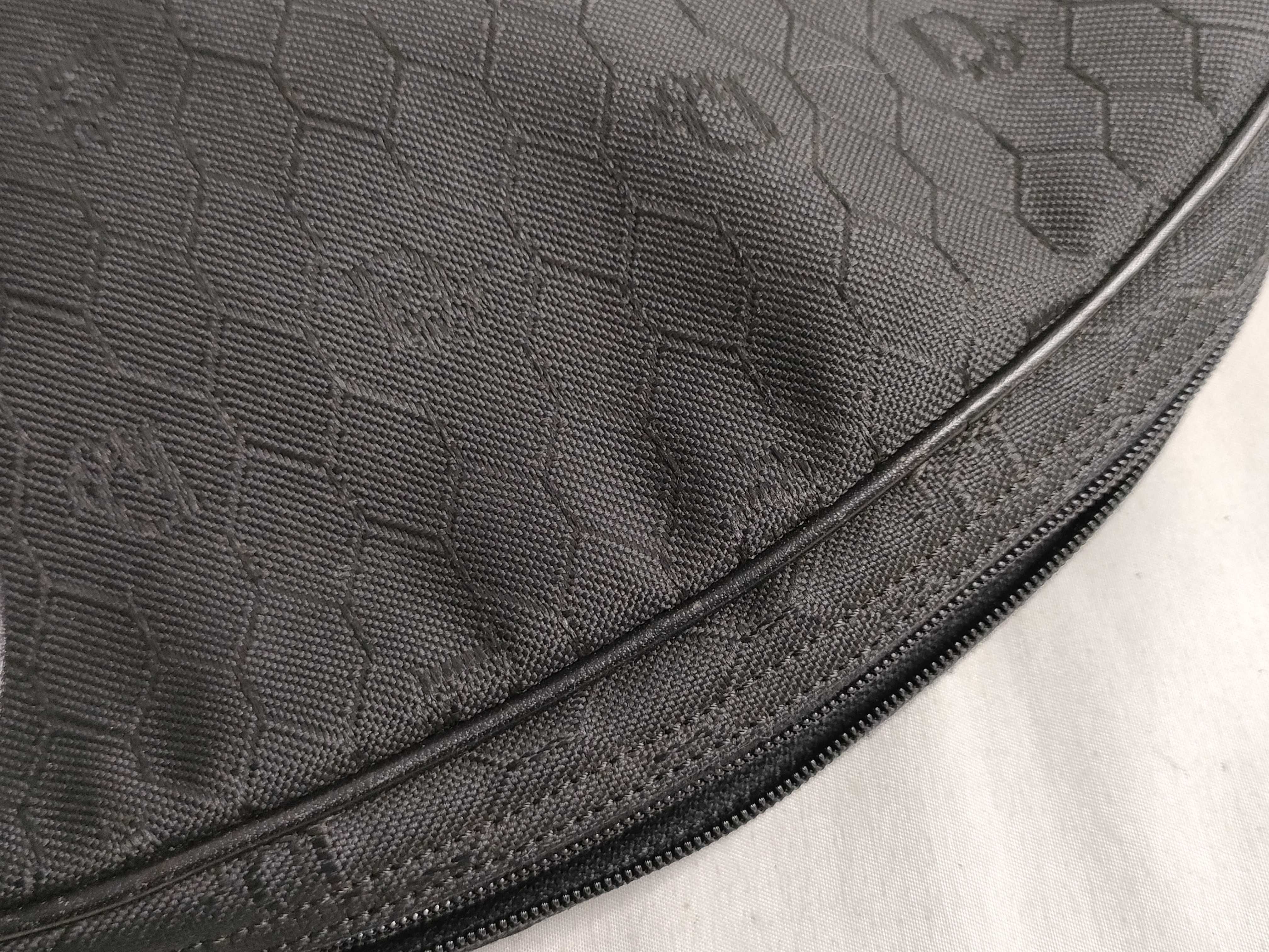 Honeycomb Shoulder Bag, Canvas and Leather, Black Shoulder Bag — view 14