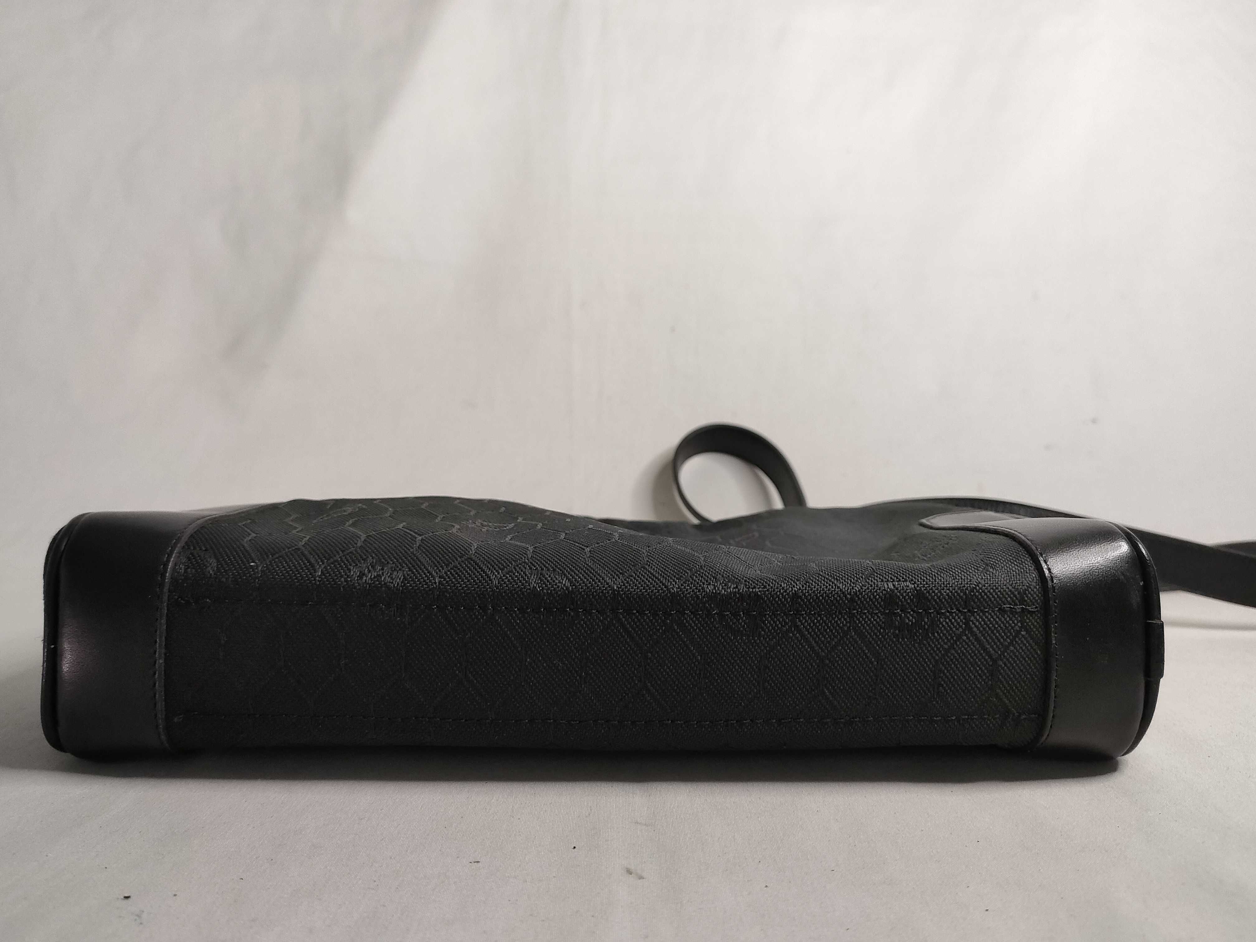 Honeycomb Shoulder Bag, Canvas and Leather, Black Shoulder Bag — view 7