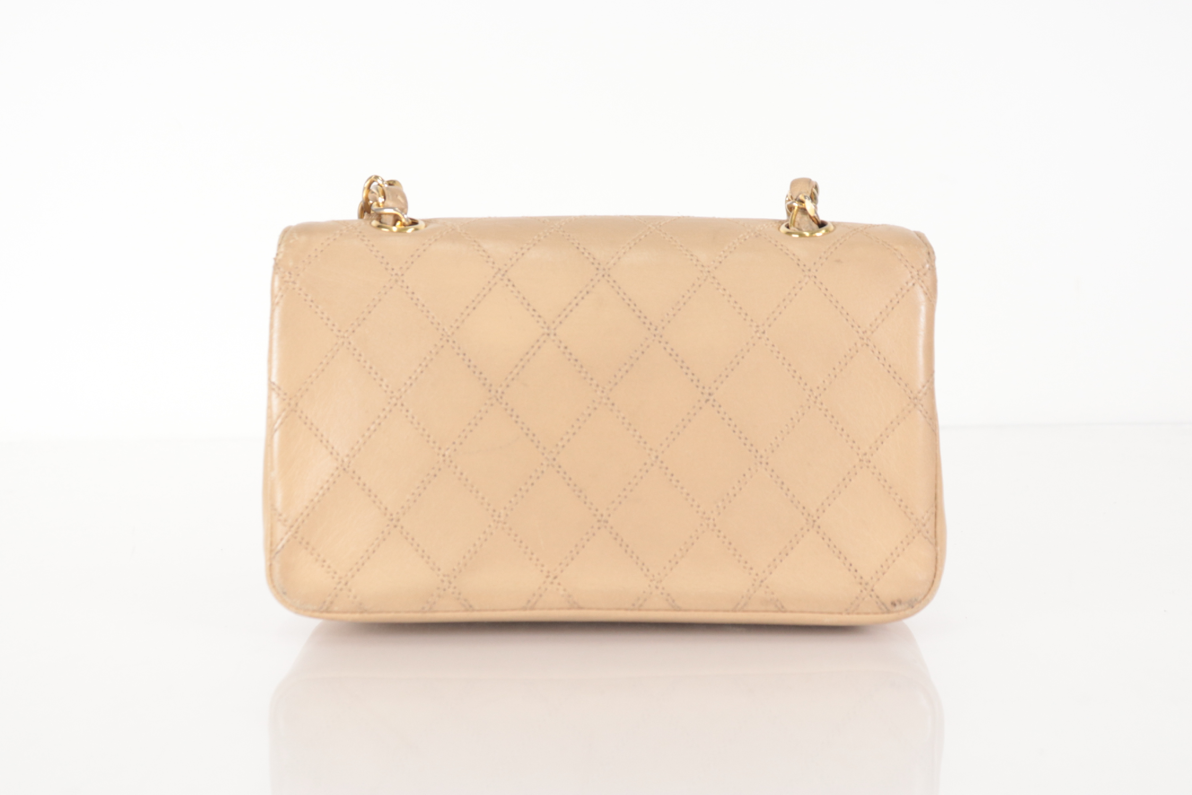 Bicolore Lambskin Coco Mark Chain Shoulder Bag, Beige, Series 1 — view 3