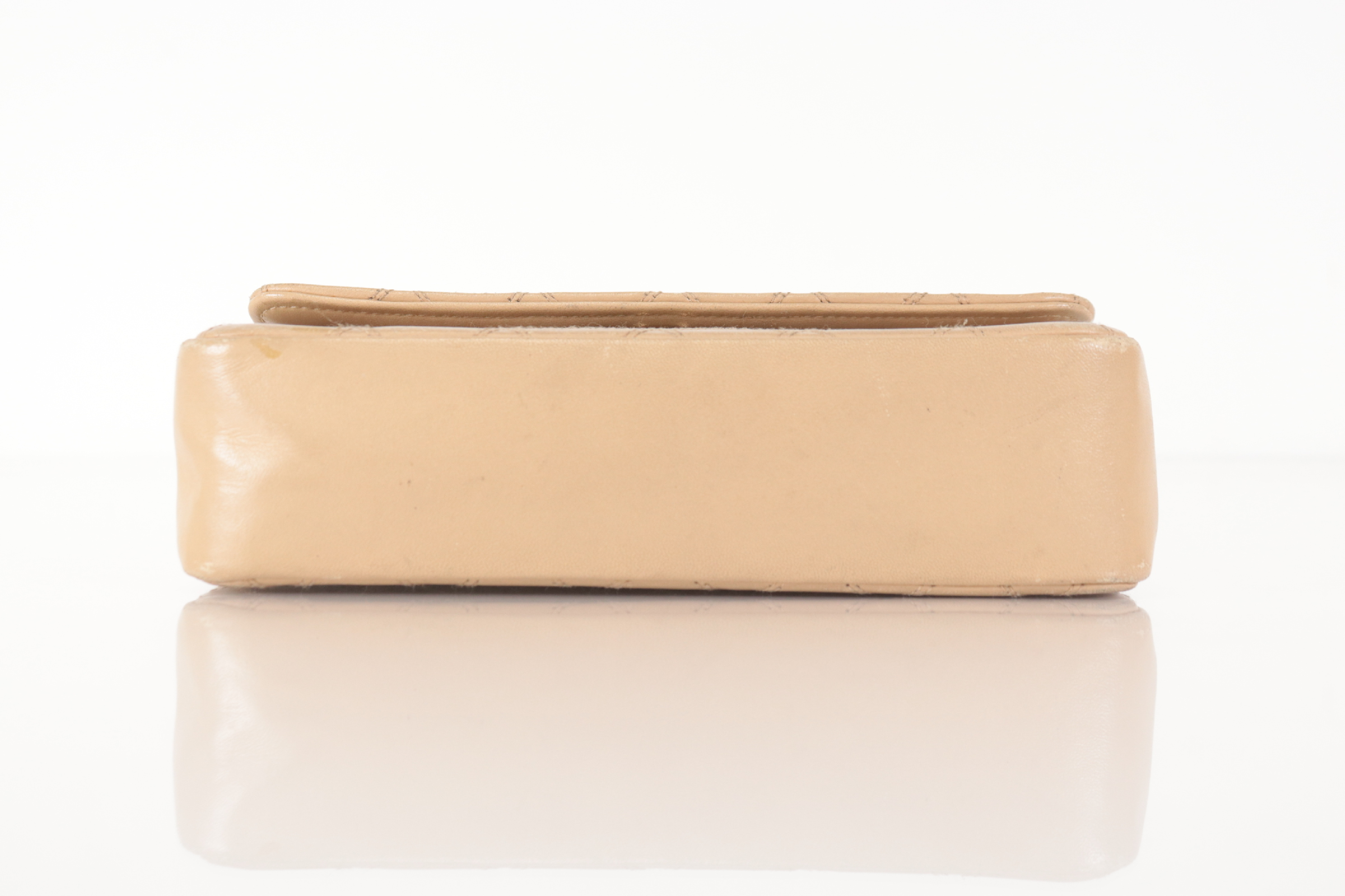 Bicolore Lambskin Coco Mark Chain Shoulder Bag, Beige, Series 1 — view 7