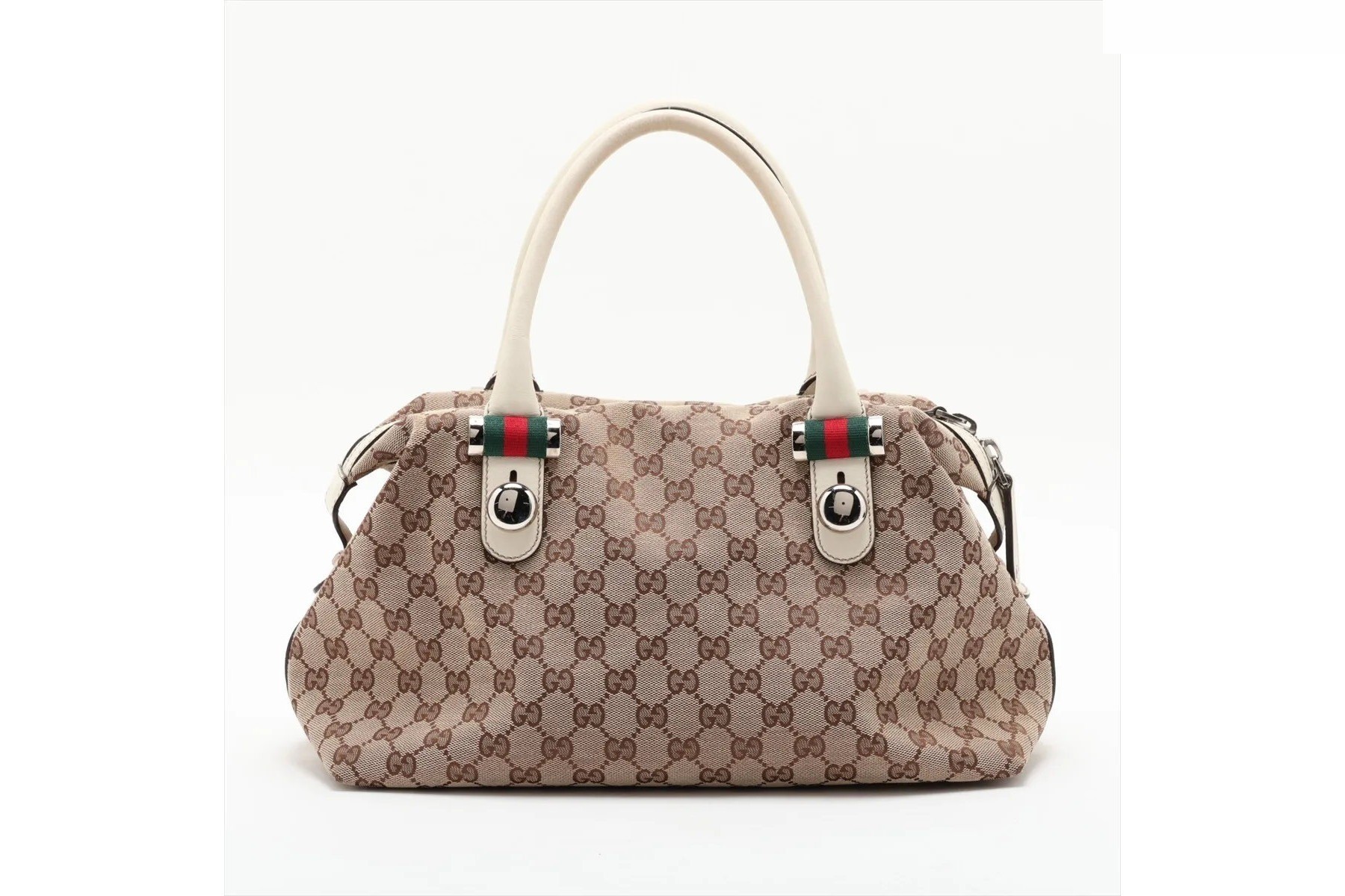 GG Canvas 232948 Leather Canvas Handbag — view 3