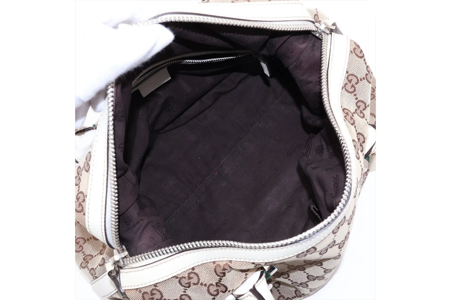 GG Canvas 232948 Leather Canvas Handbag — view 6