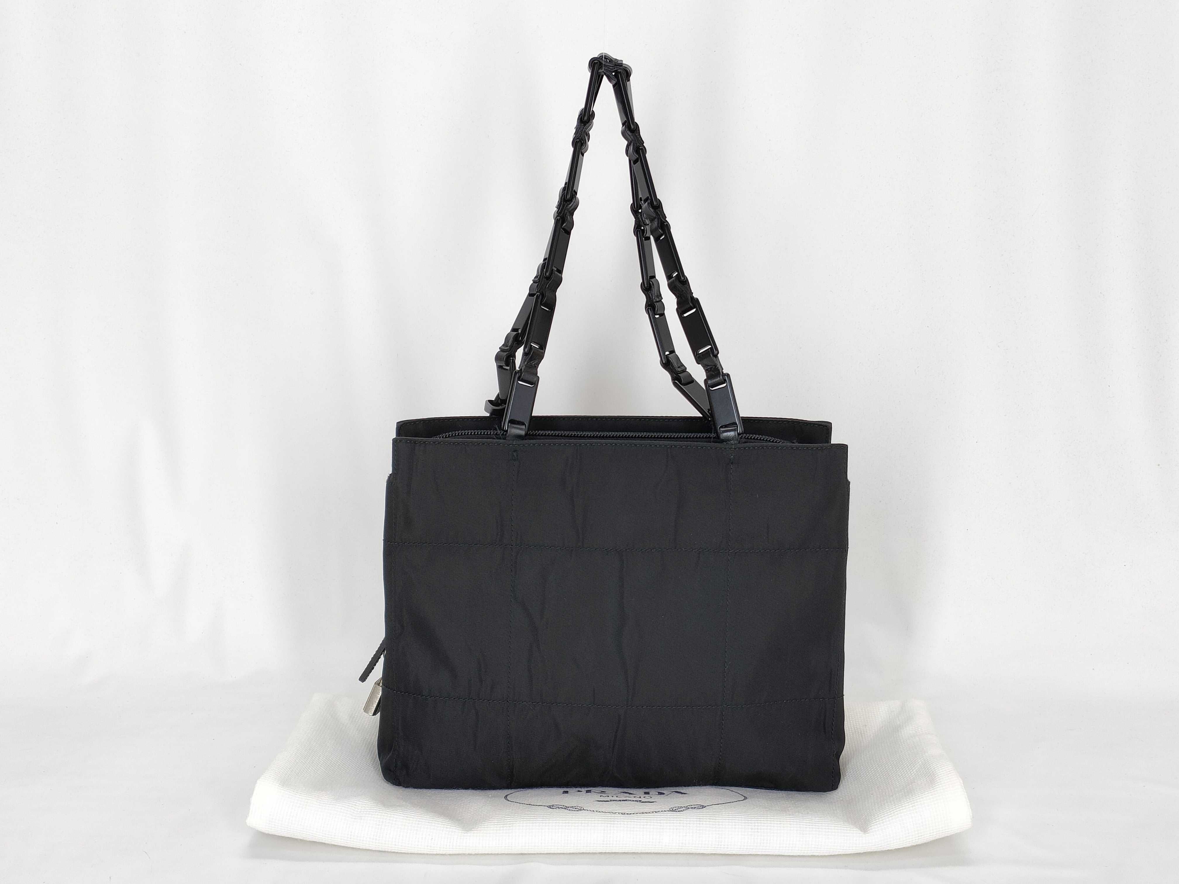 Nylon Black Tote Bag